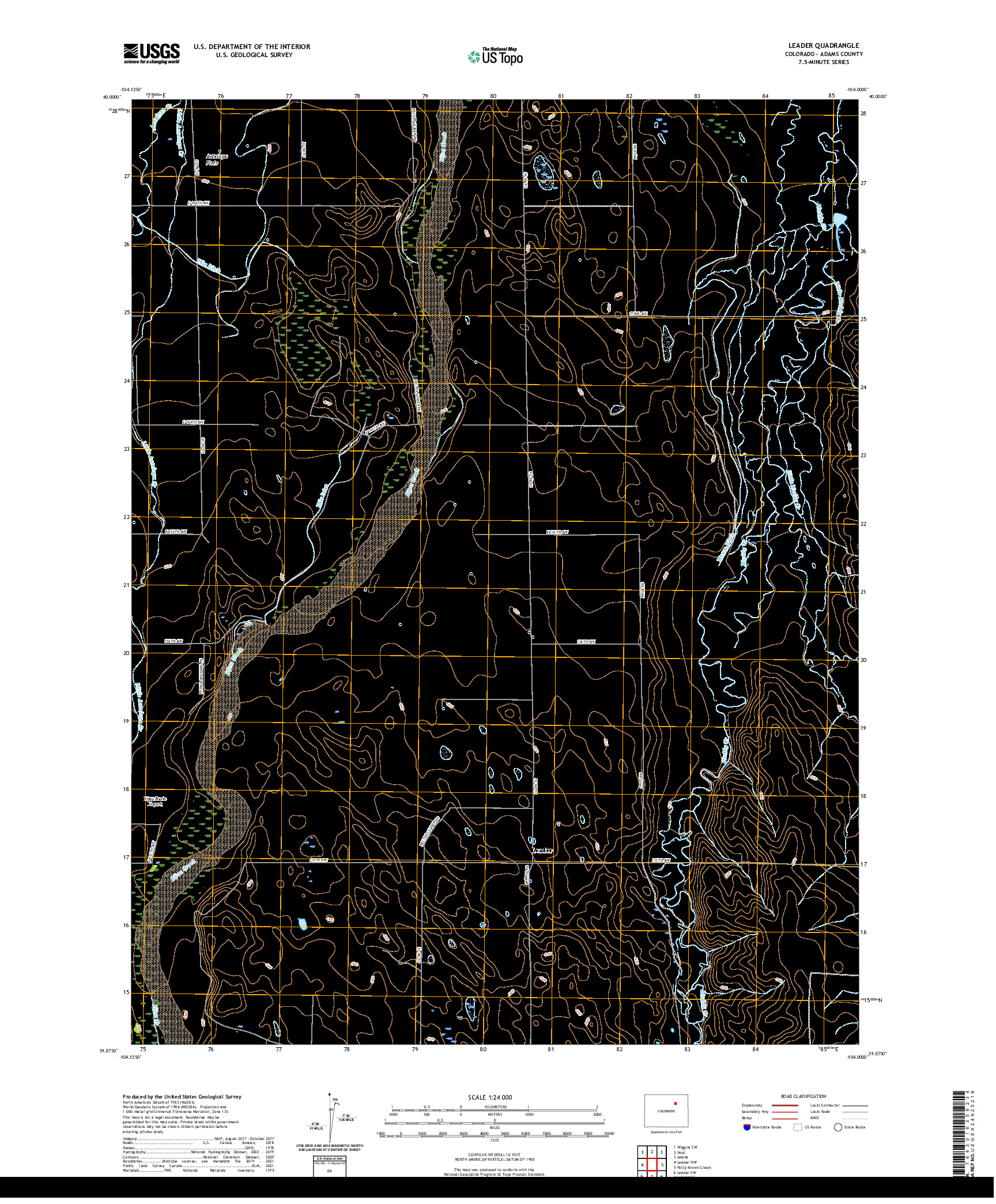 US TOPO 7.5-MINUTE MAP FOR LEADER, CO