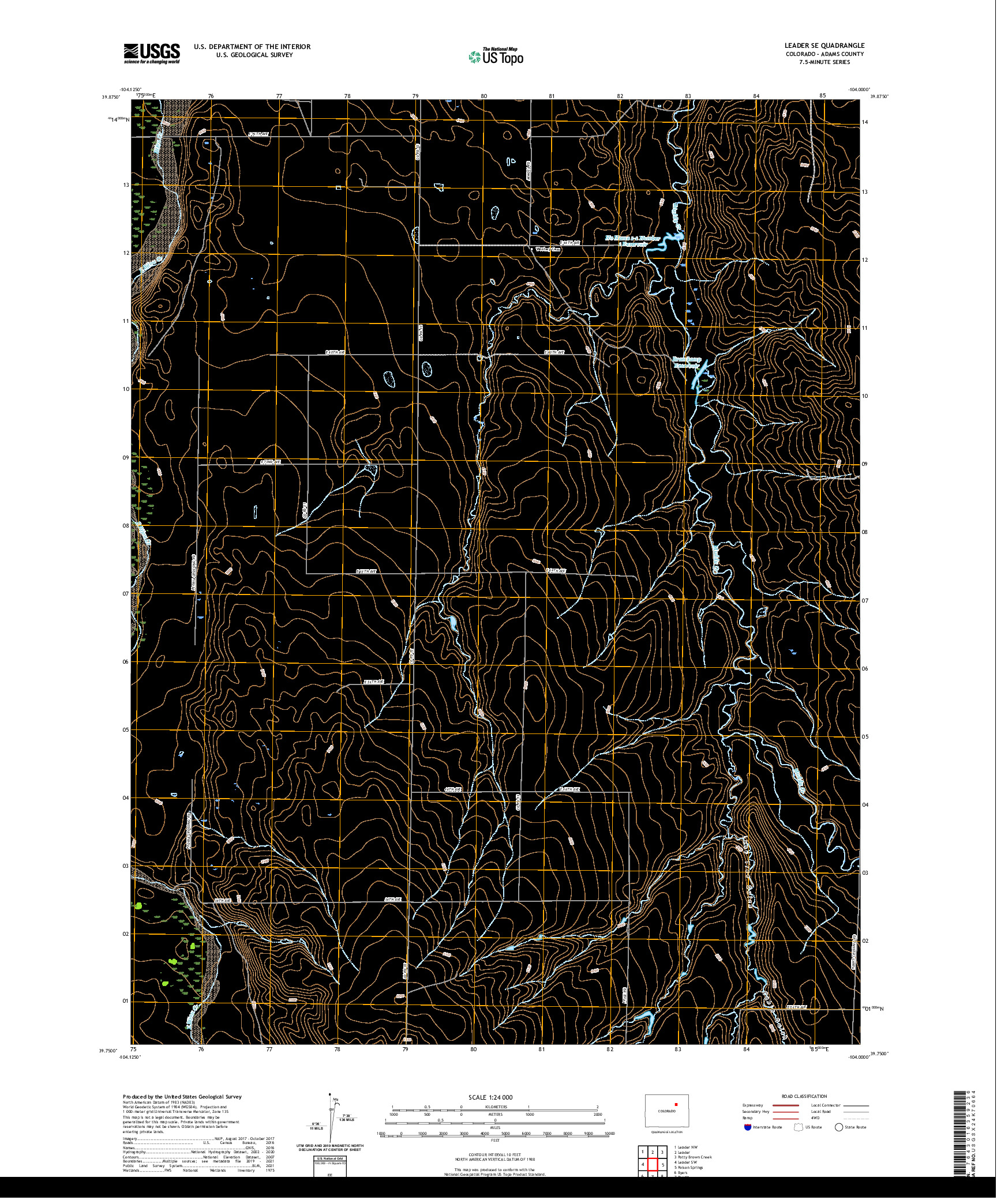 US TOPO 7.5-MINUTE MAP FOR LEADER SE, CO