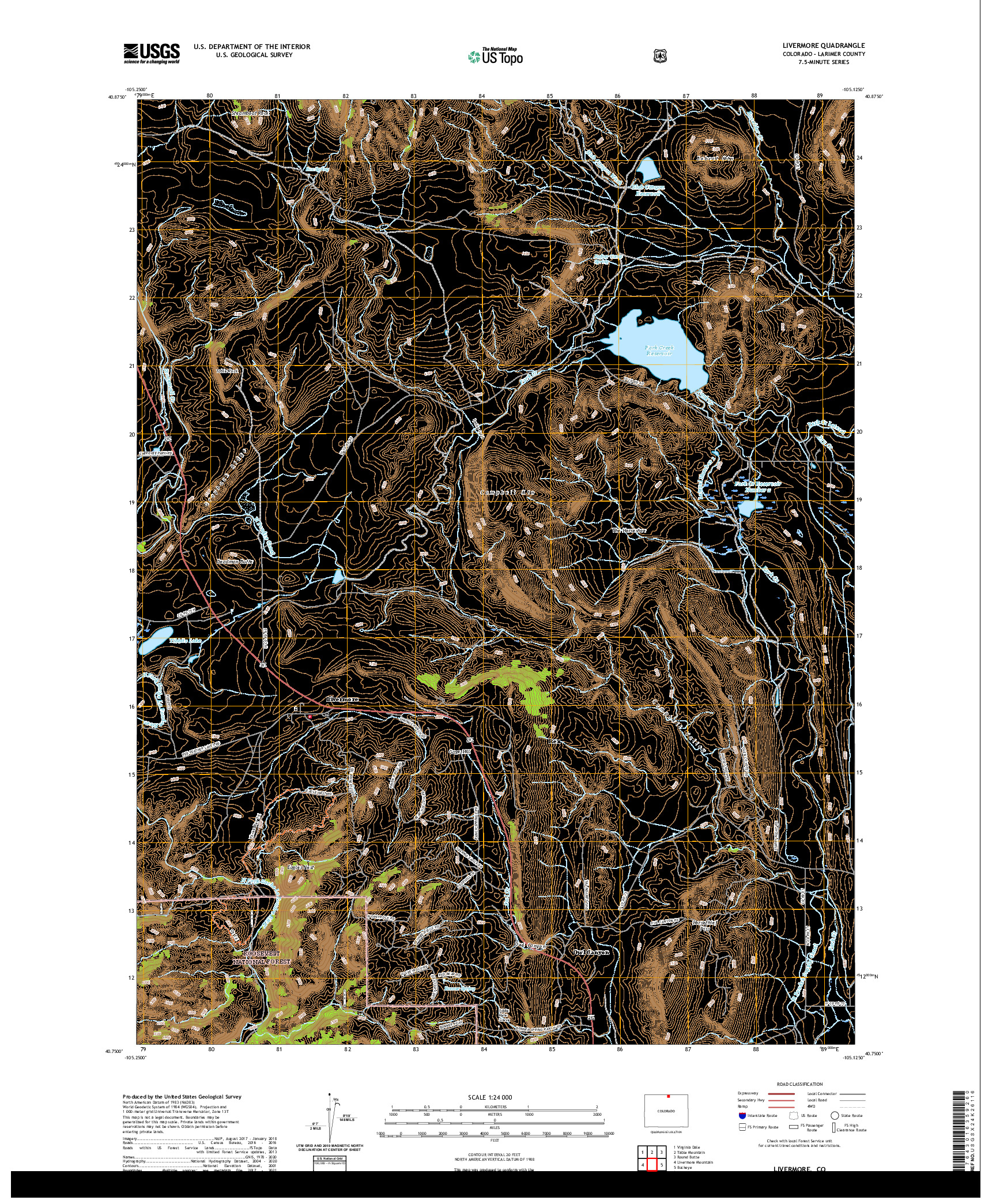 US TOPO 7.5-MINUTE MAP FOR LIVERMORE, CO