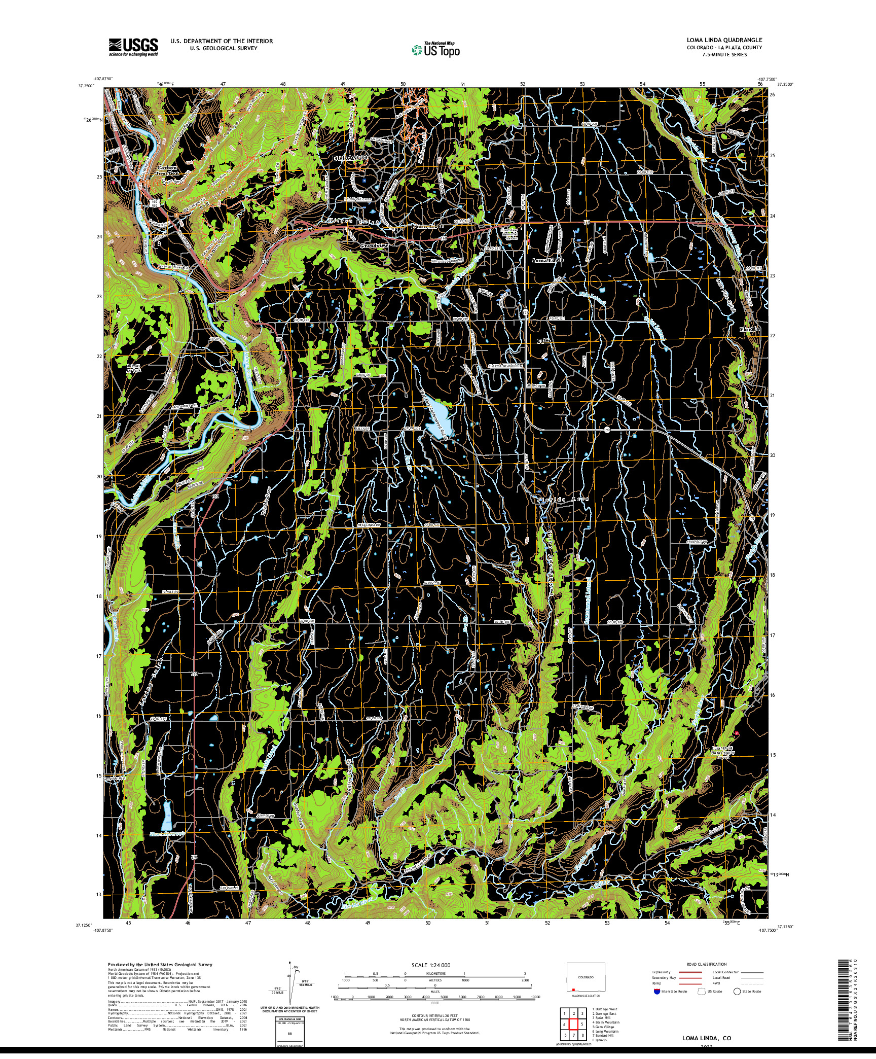 US TOPO 7.5-MINUTE MAP FOR LOMA LINDA, CO