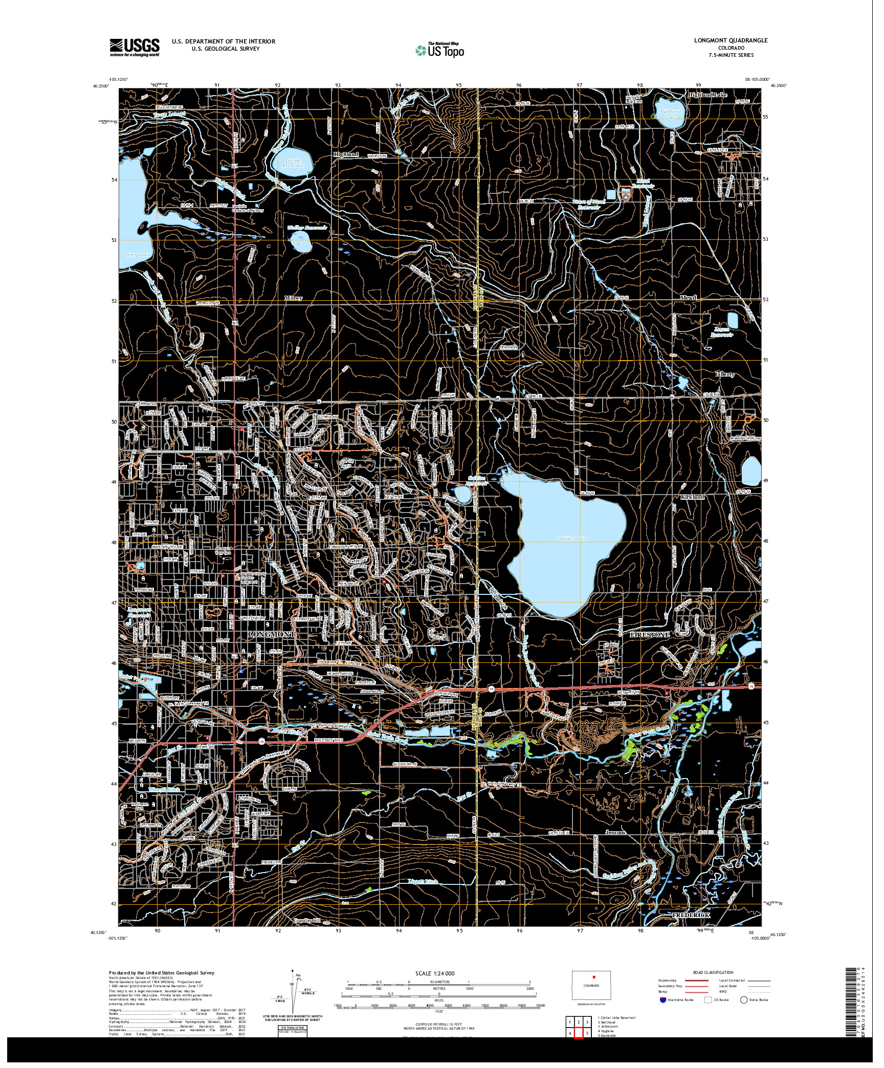 US TOPO 7.5-MINUTE MAP FOR LONGMONT, CO