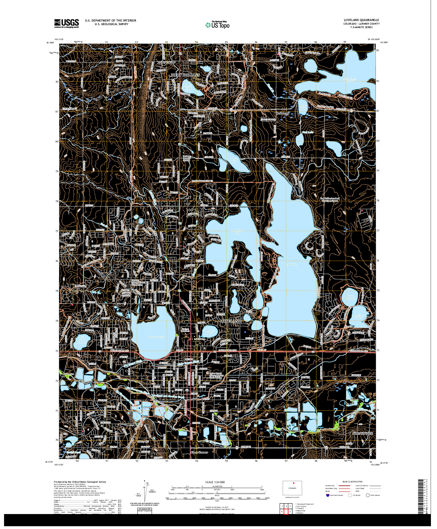 US TOPO 7.5-MINUTE MAP FOR LOVELAND, CO