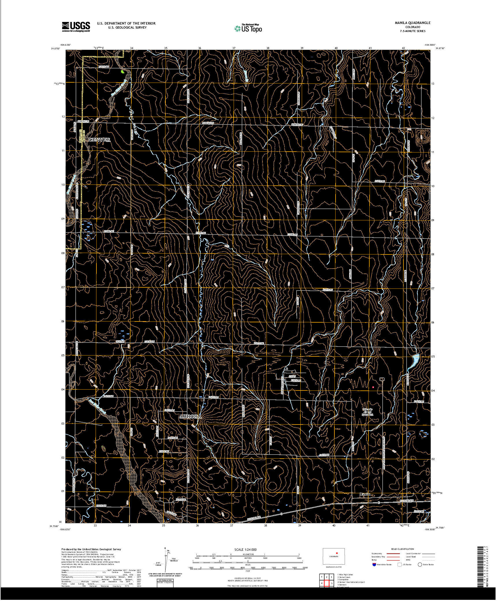 US TOPO 7.5-MINUTE MAP FOR MANILA, CO