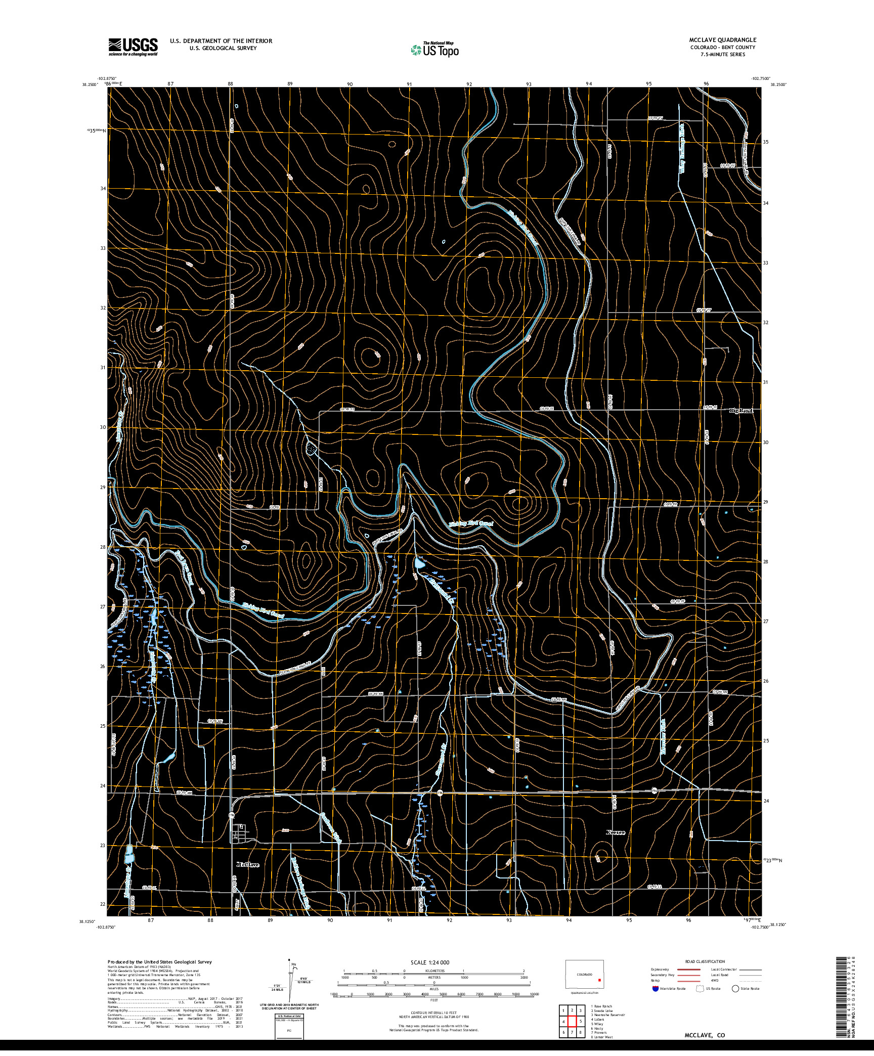 US TOPO 7.5-MINUTE MAP FOR MCCLAVE, CO