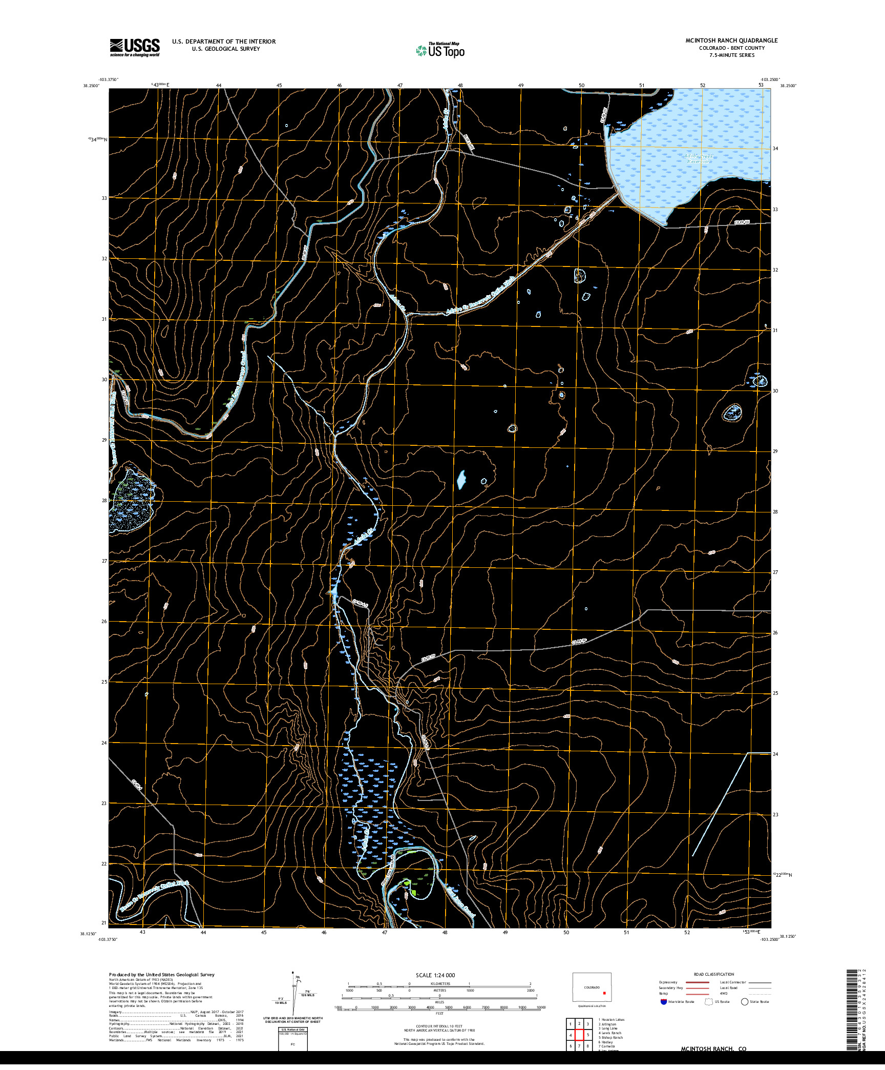 US TOPO 7.5-MINUTE MAP FOR MCINTOSH RANCH, CO