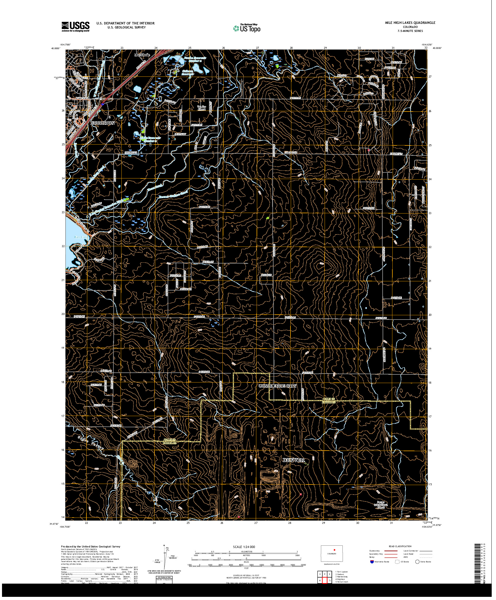 US TOPO 7.5-MINUTE MAP FOR MILE HIGH LAKES, CO