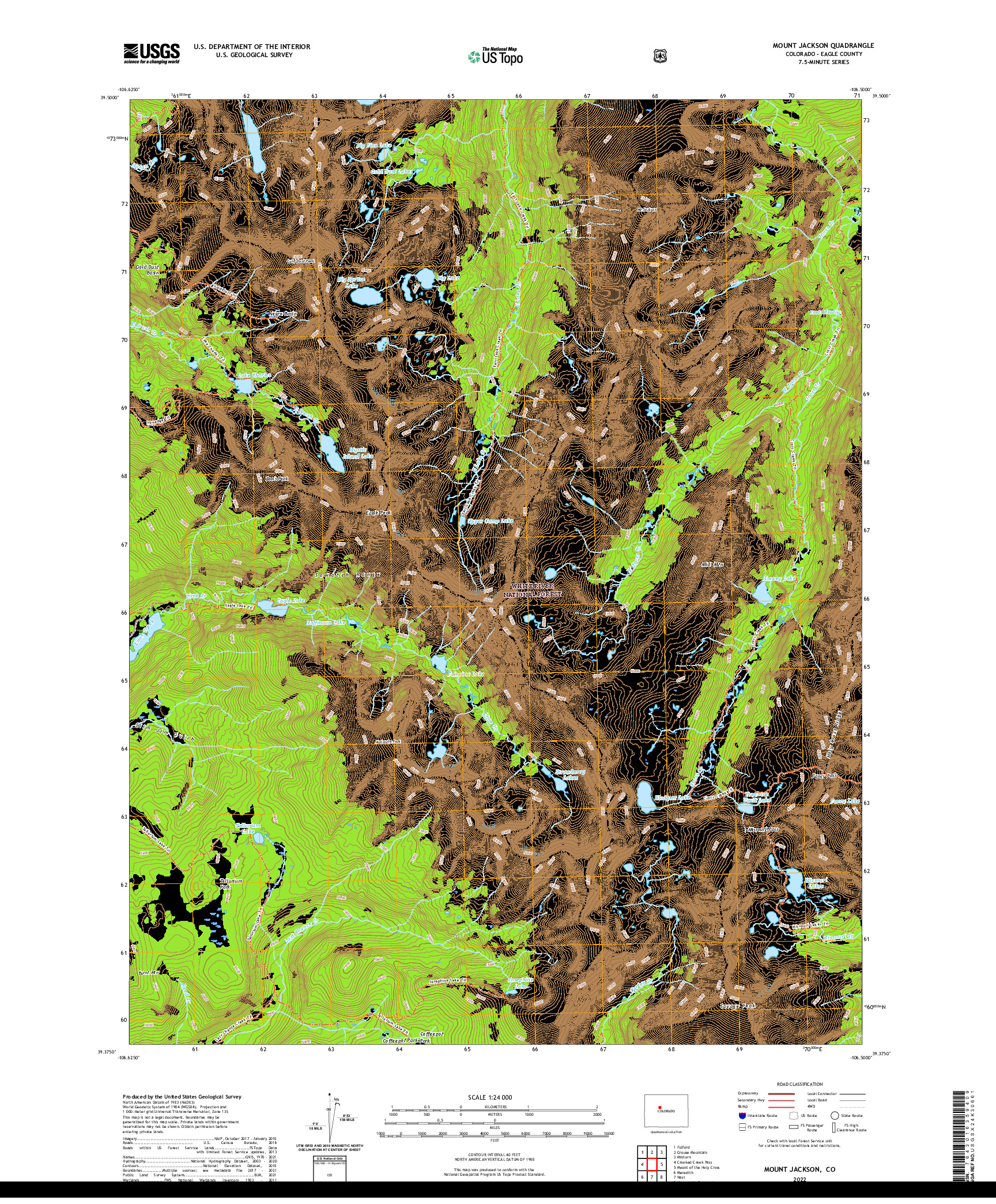 US TOPO 7.5-MINUTE MAP FOR MOUNT JACKSON, CO