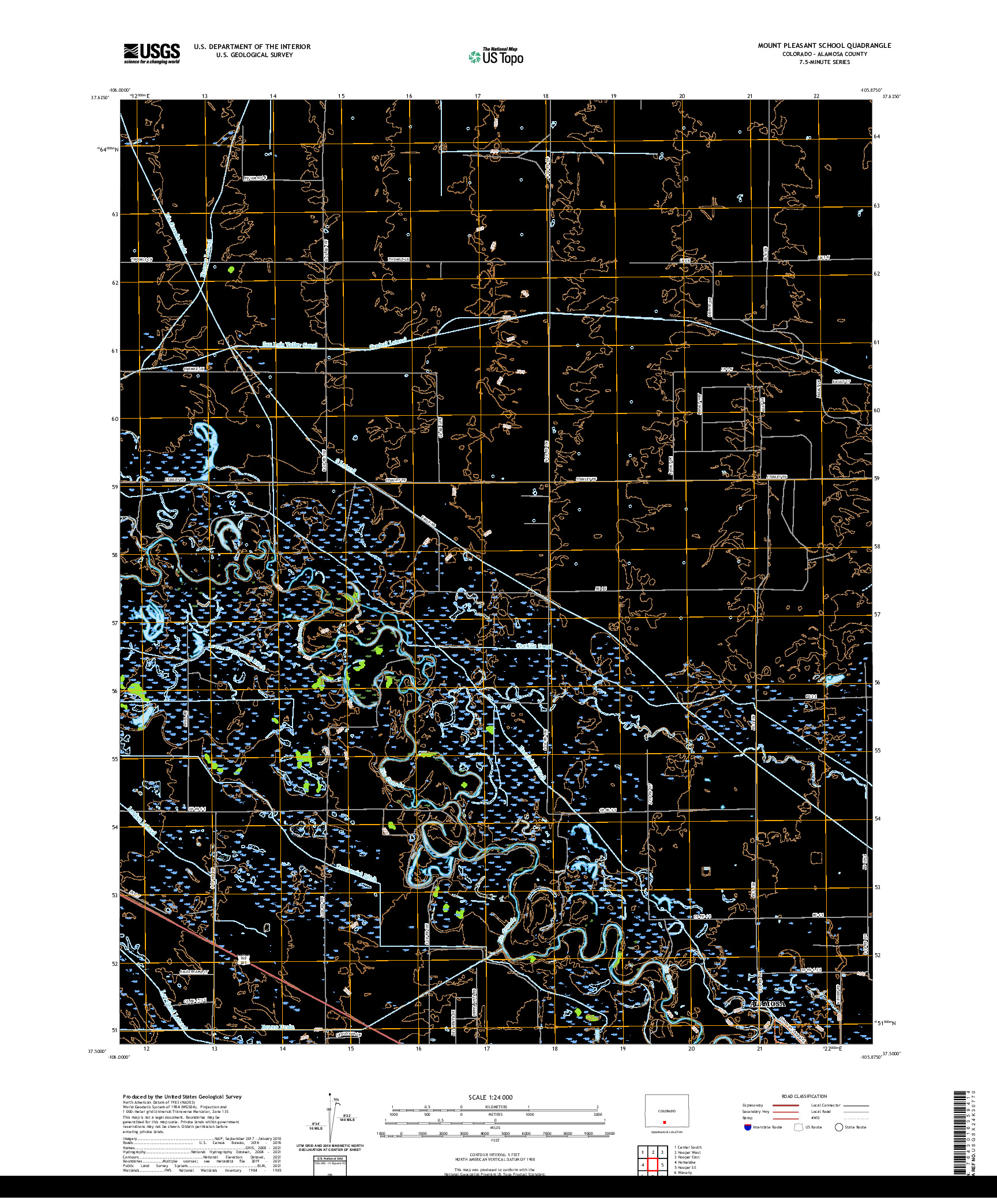 US TOPO 7.5-MINUTE MAP FOR MOUNT PLEASANT SCHOOL, CO