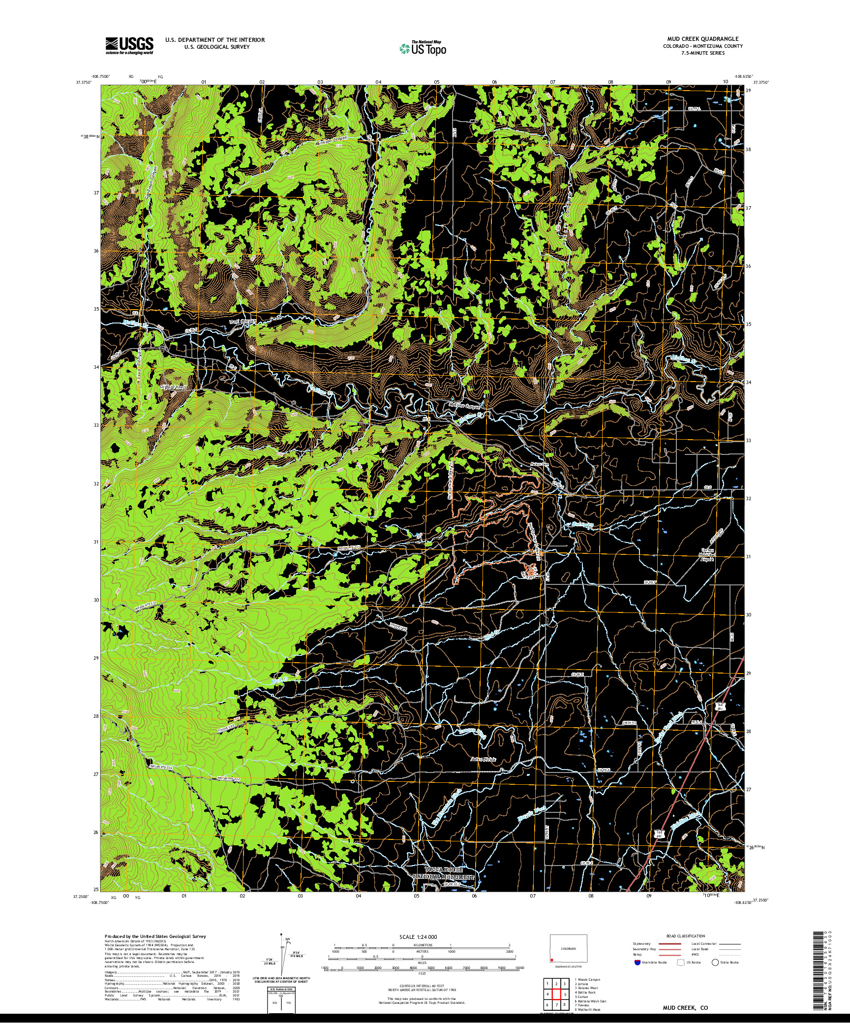 US TOPO 7.5-MINUTE MAP FOR MUD CREEK, CO