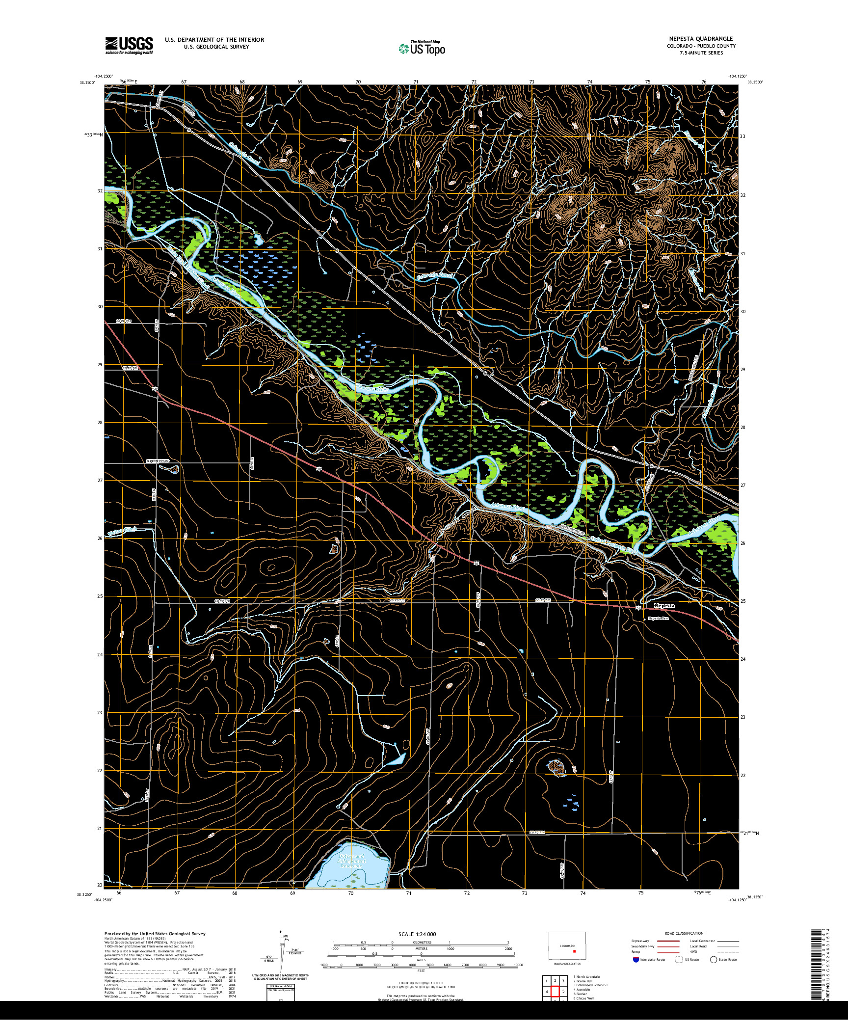 US TOPO 7.5-MINUTE MAP FOR NEPESTA, CO