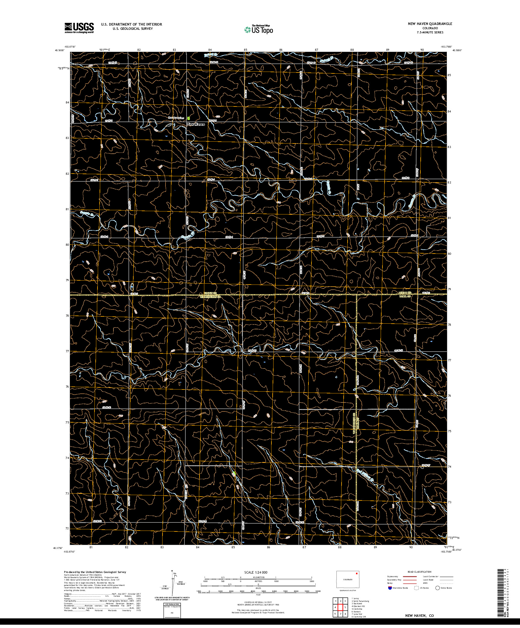 US TOPO 7.5-MINUTE MAP FOR NEW HAVEN, CO