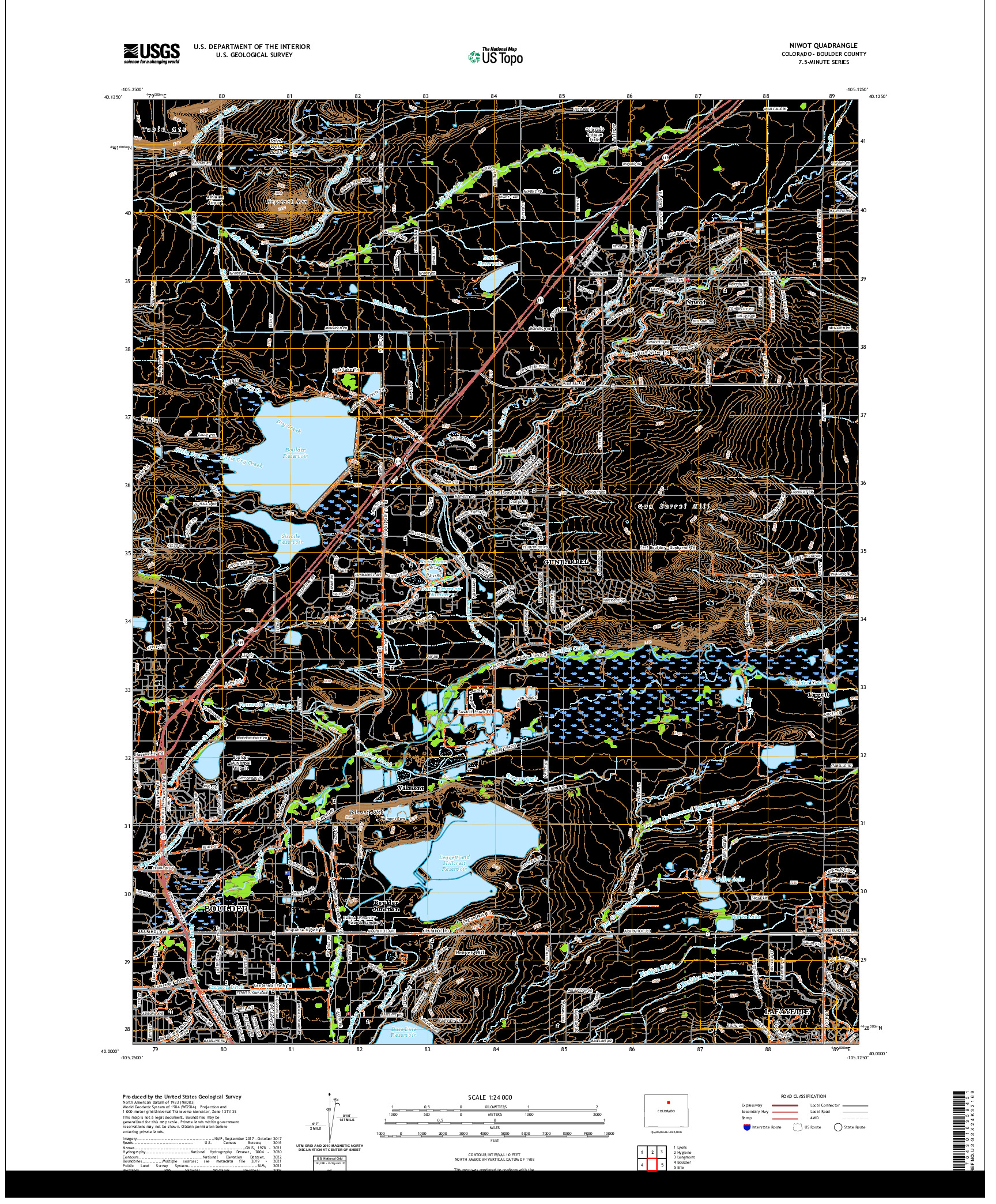 US TOPO 7.5-MINUTE MAP FOR NIWOT, CO