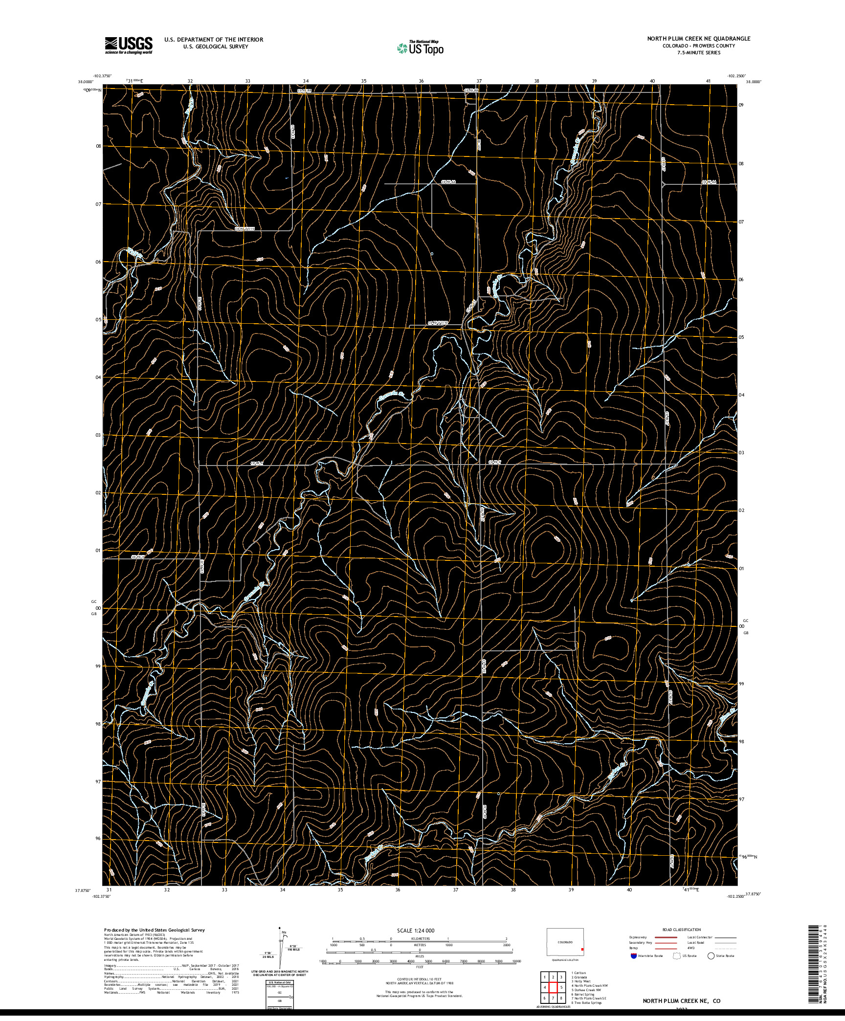 US TOPO 7.5-MINUTE MAP FOR NORTH PLUM CREEK NE, CO
