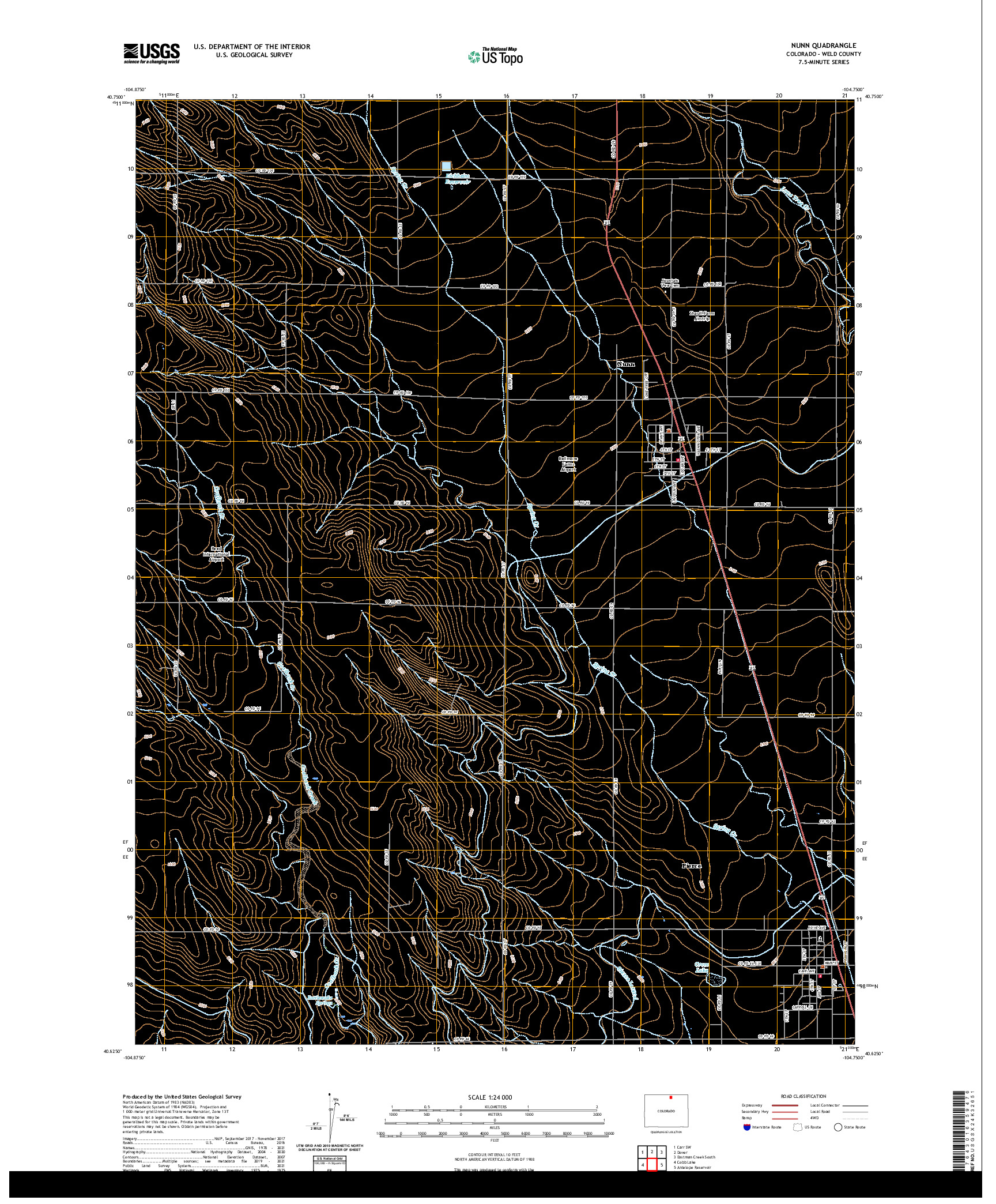 US TOPO 7.5-MINUTE MAP FOR NUNN, CO