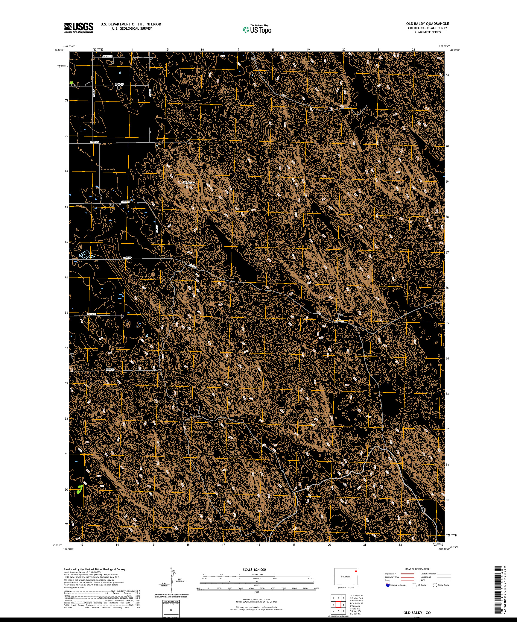 US TOPO 7.5-MINUTE MAP FOR OLD BALDY, CO