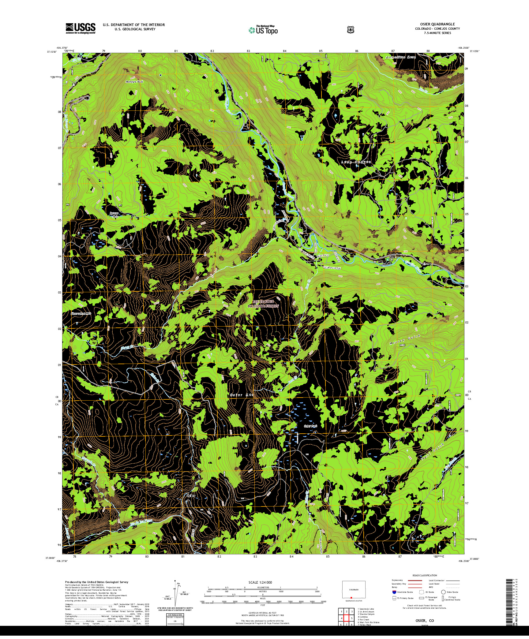 US TOPO 7.5-MINUTE MAP FOR OSIER, CO