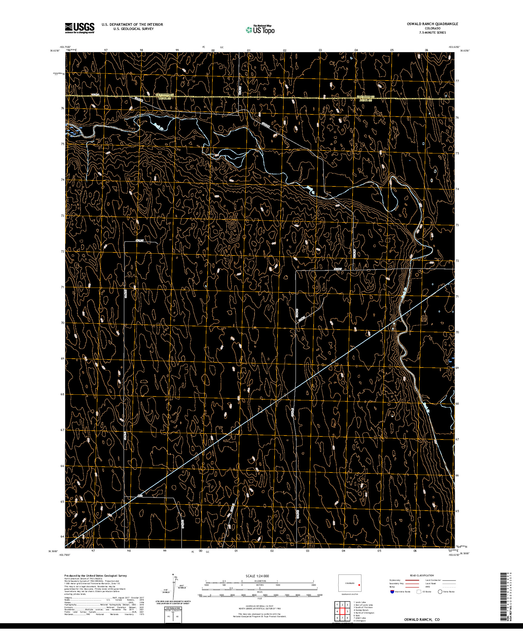 US TOPO 7.5-MINUTE MAP FOR OSWALD RANCH, CO