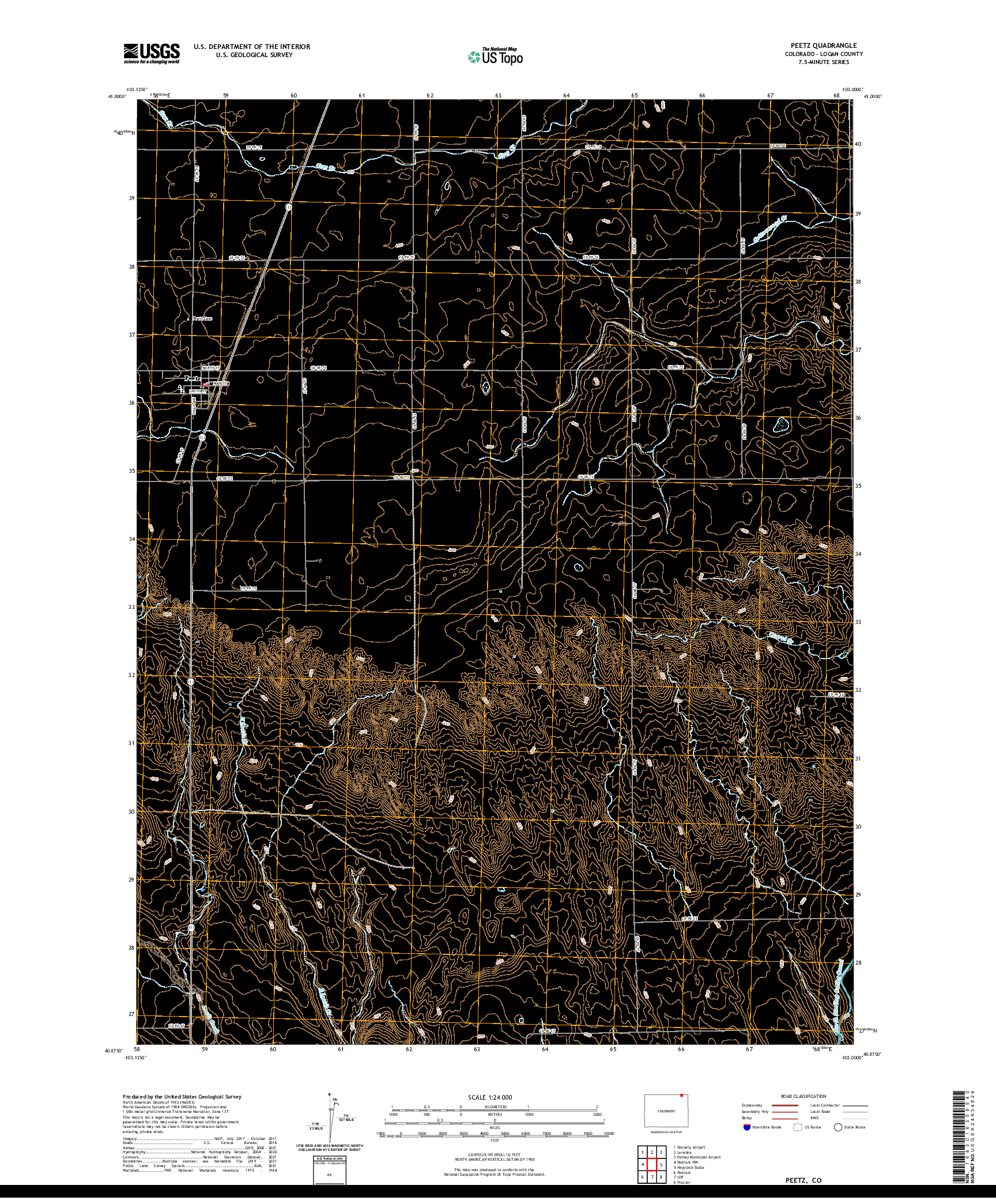 US TOPO 7.5-MINUTE MAP FOR PEETZ, CO