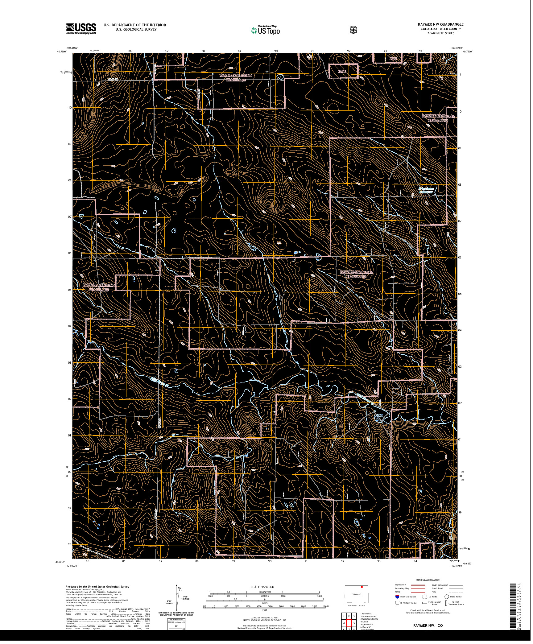 US TOPO 7.5-MINUTE MAP FOR RAYMER NW, CO