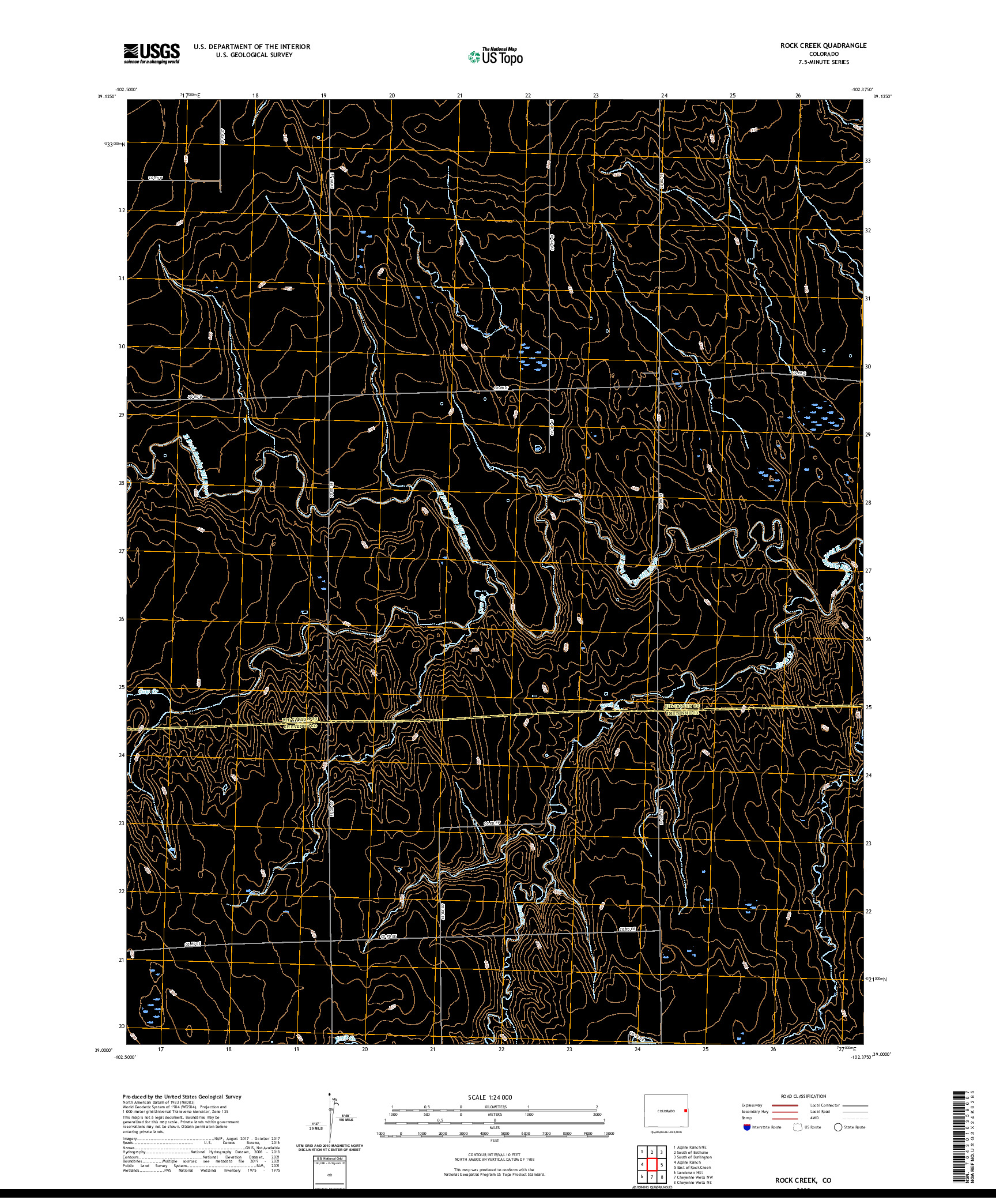 US TOPO 7.5-MINUTE MAP FOR ROCK CREEK, CO