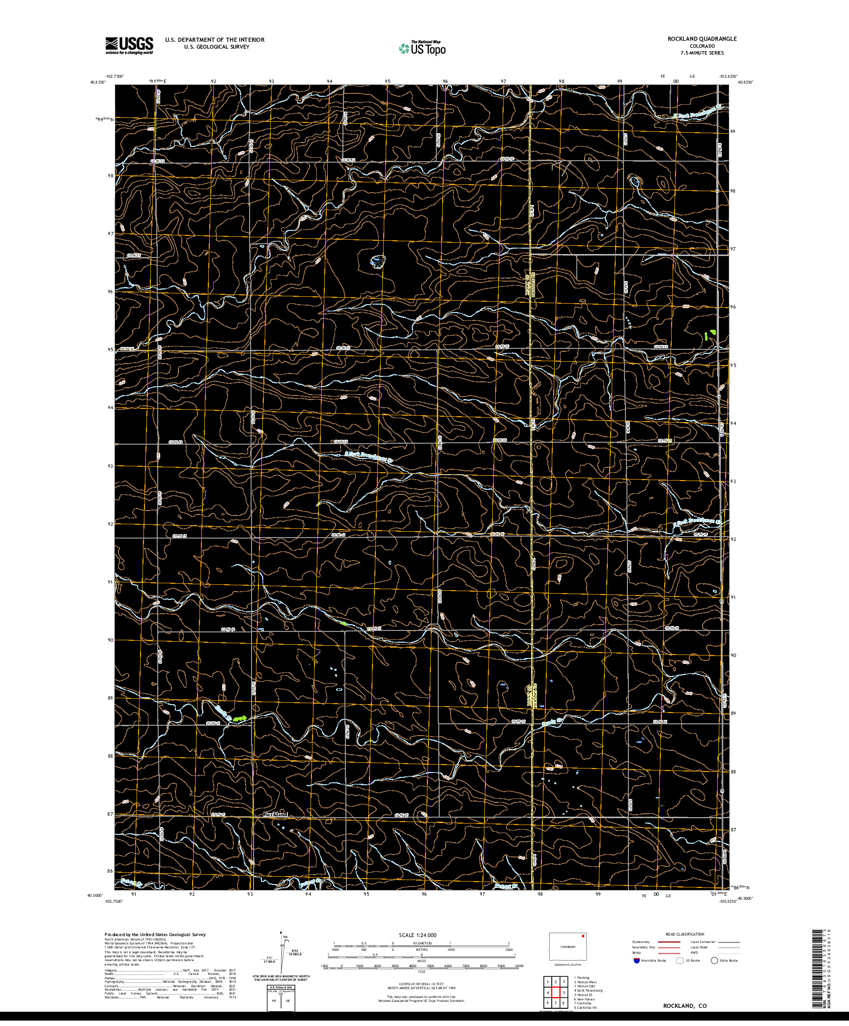 US TOPO 7.5-MINUTE MAP FOR ROCKLAND, CO