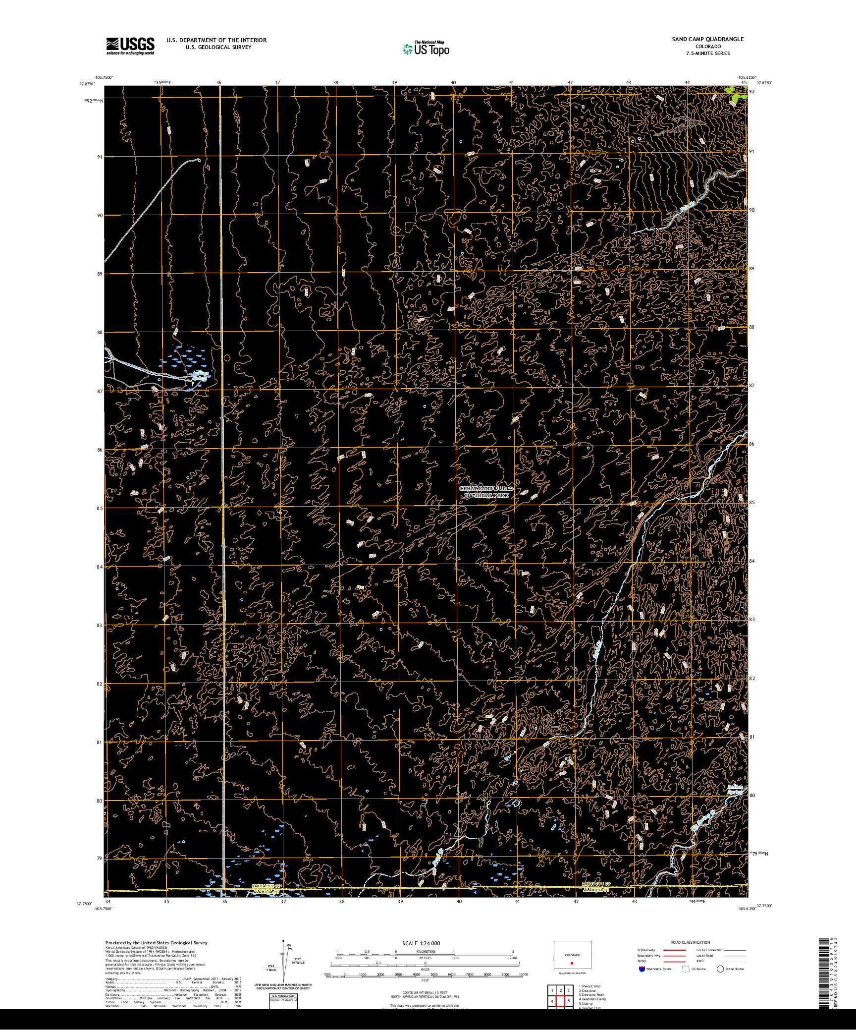 US TOPO 7.5-MINUTE MAP FOR SAND CAMP, CO