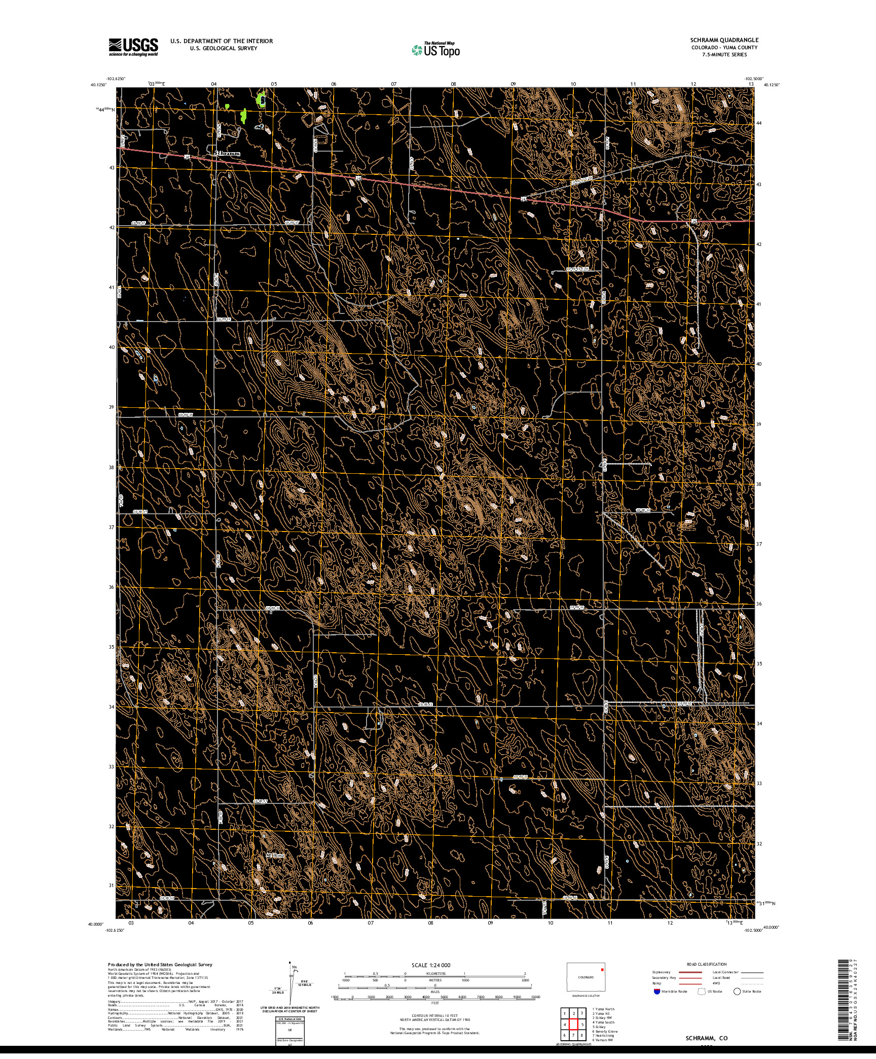 US TOPO 7.5-MINUTE MAP FOR SCHRAMM, CO