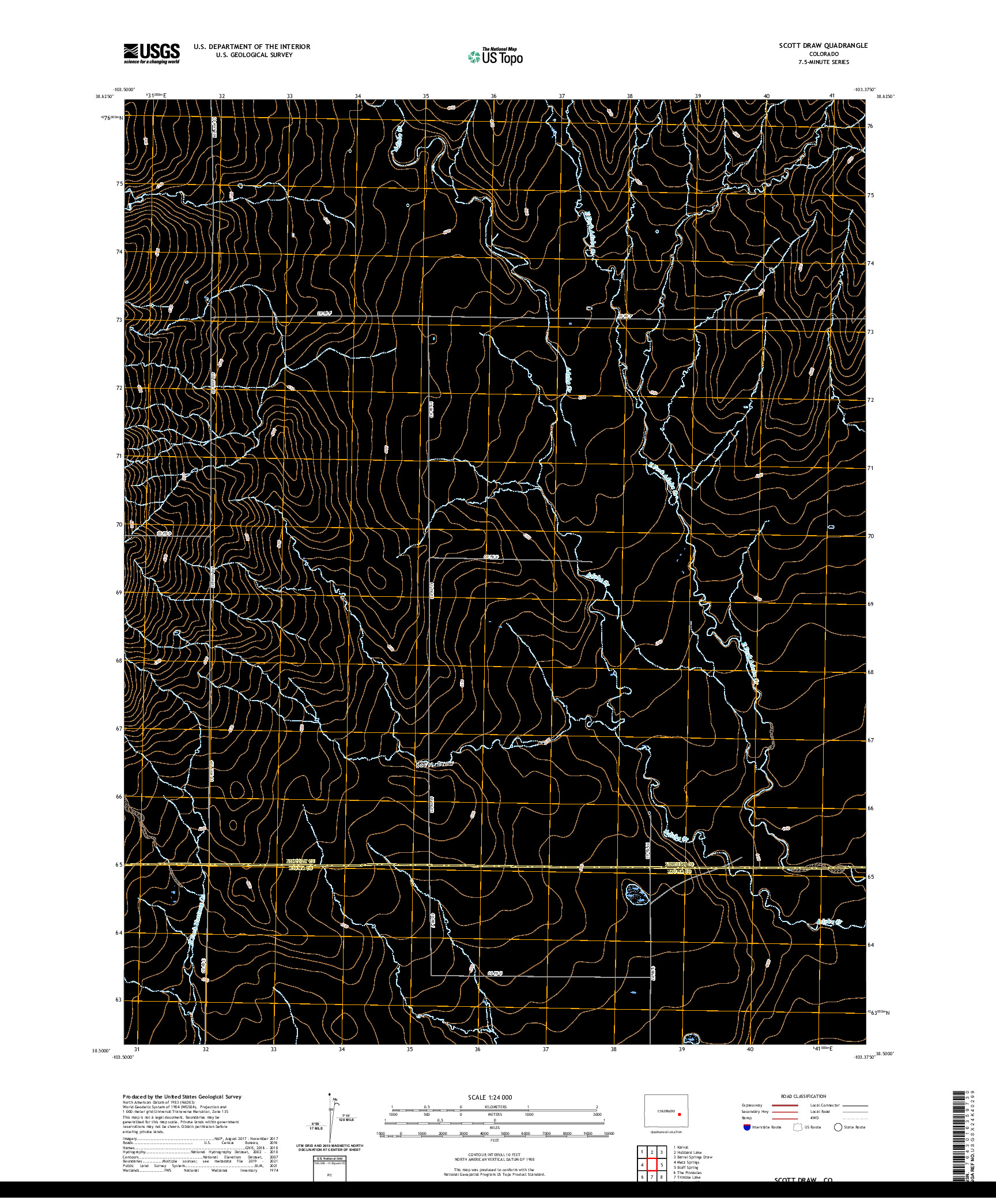 US TOPO 7.5-MINUTE MAP FOR SCOTT DRAW, CO