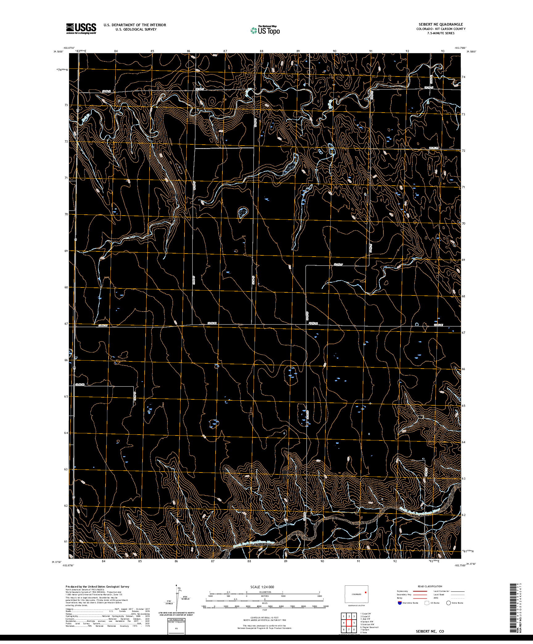 US TOPO 7.5-MINUTE MAP FOR SEIBERT NE, CO