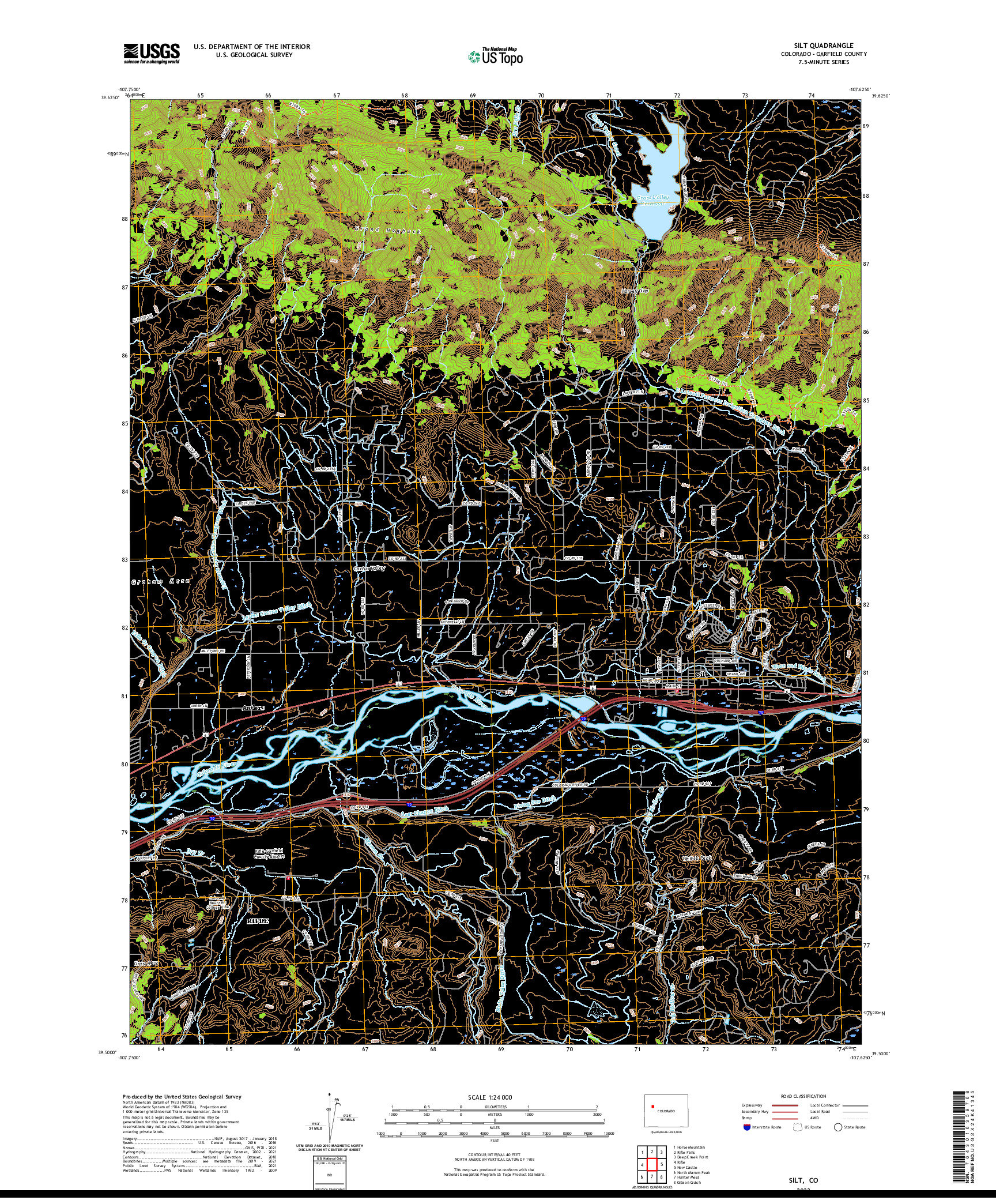 US TOPO 7.5-MINUTE MAP FOR SILT, CO