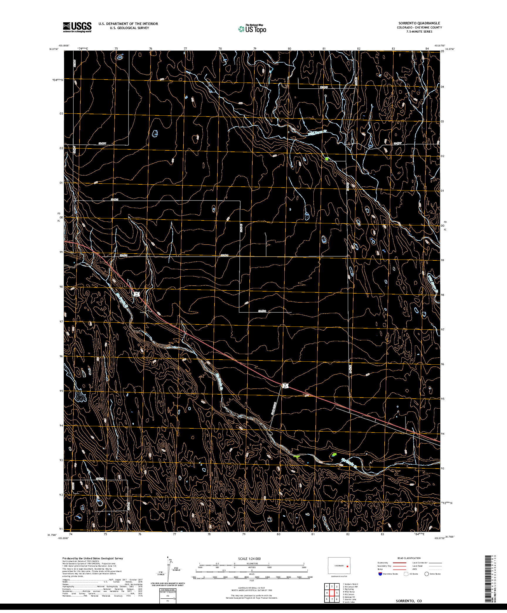 US TOPO 7.5-MINUTE MAP FOR SORRENTO, CO