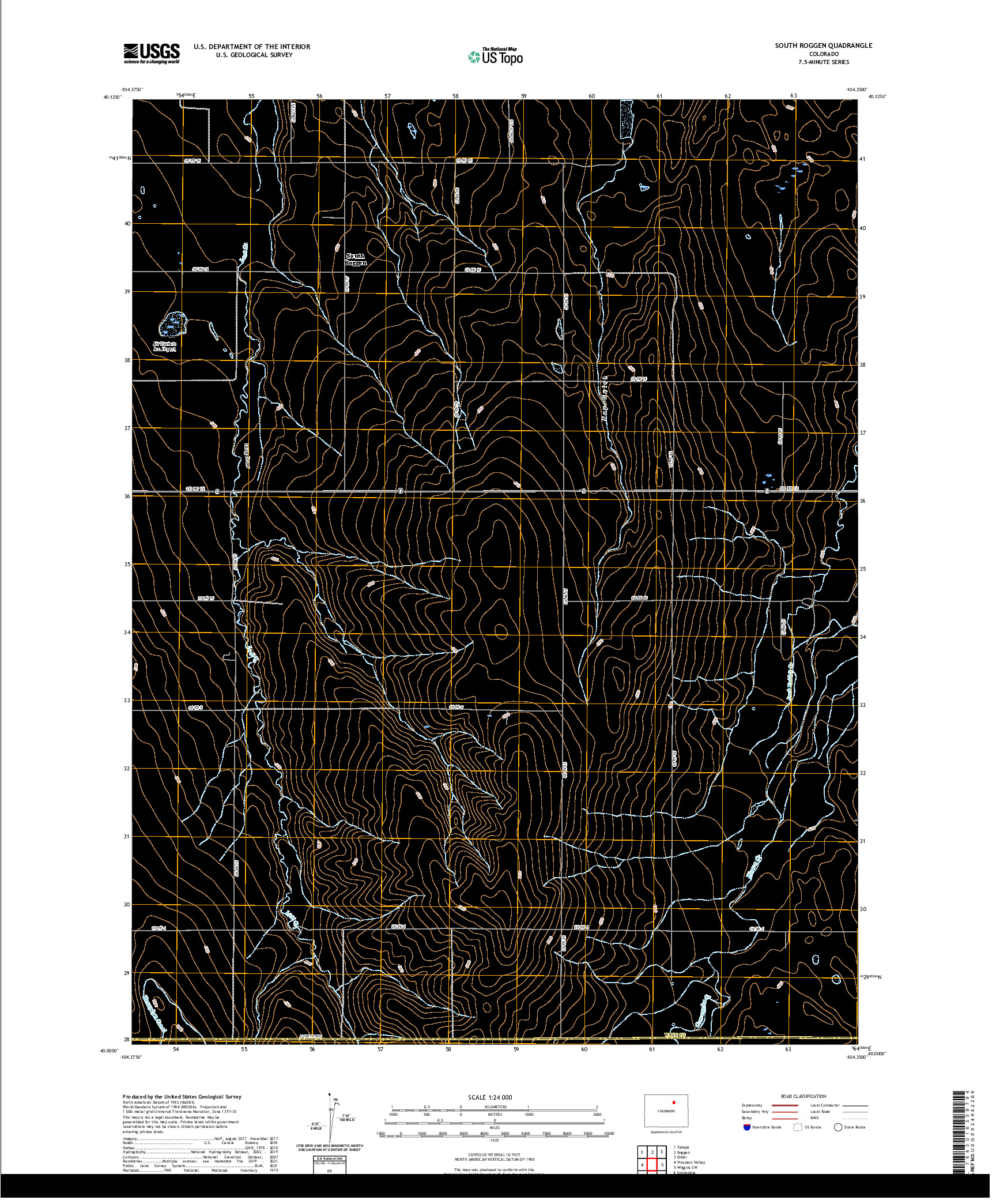 US TOPO 7.5-MINUTE MAP FOR SOUTH ROGGEN, CO