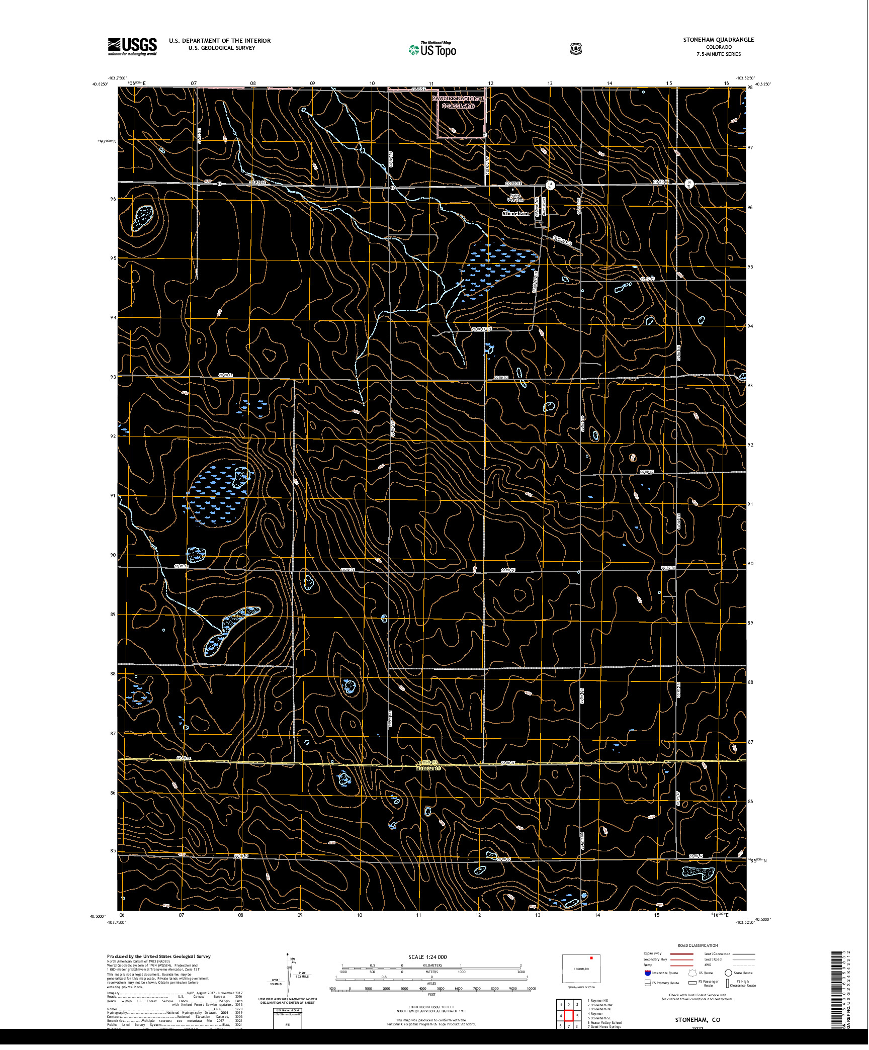 US TOPO 7.5-MINUTE MAP FOR STONEHAM, CO