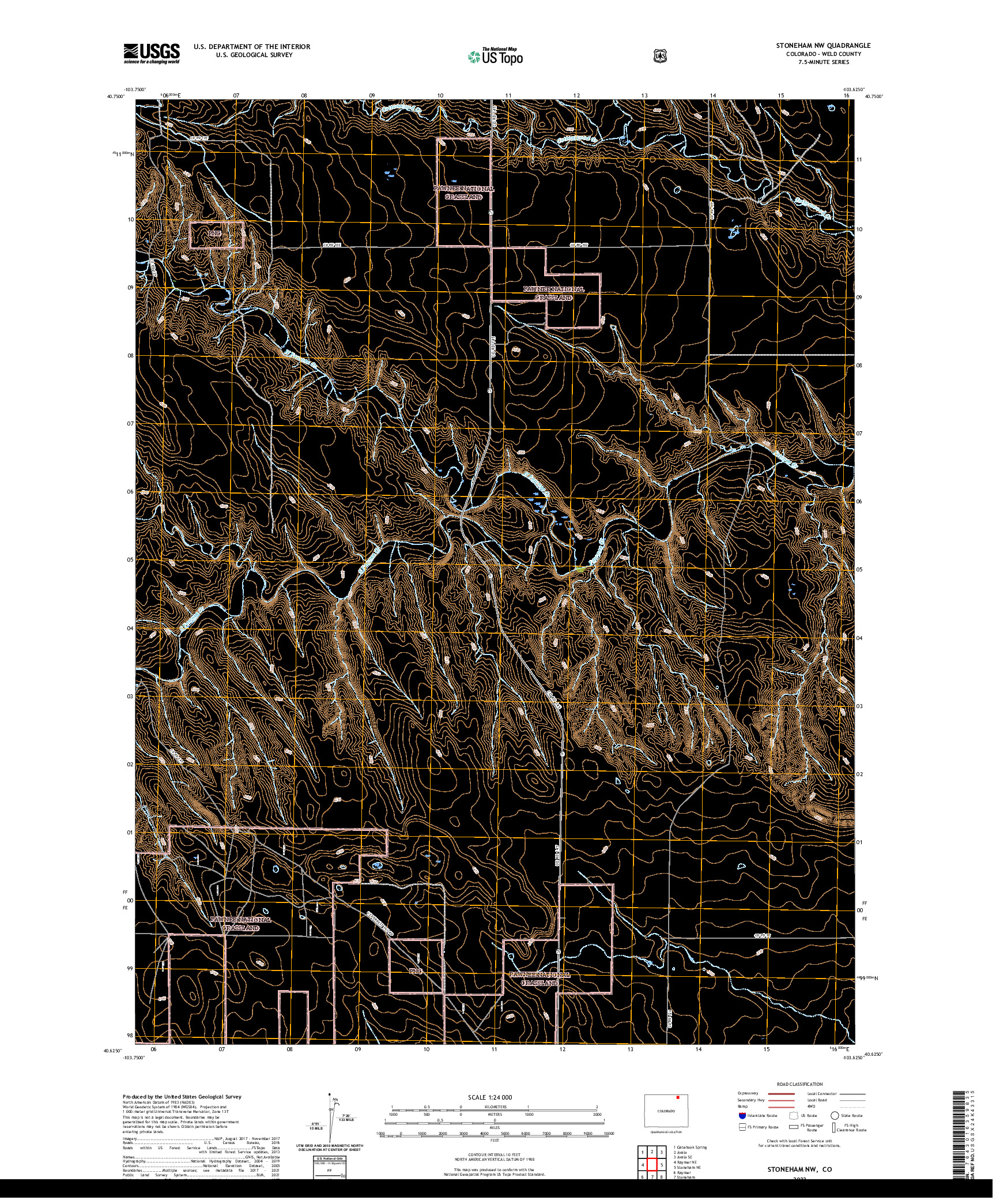 US TOPO 7.5-MINUTE MAP FOR STONEHAM NW, CO