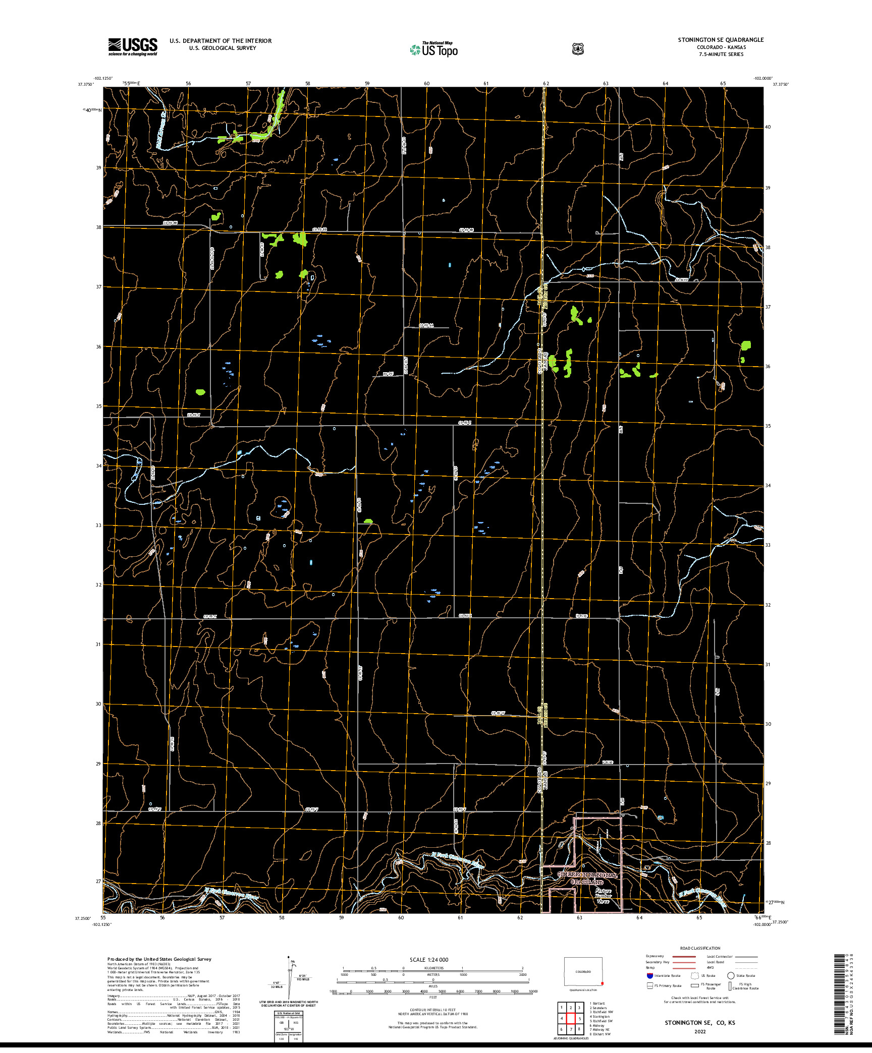 US TOPO 7.5-MINUTE MAP FOR STONINGTON SE, CO,KS