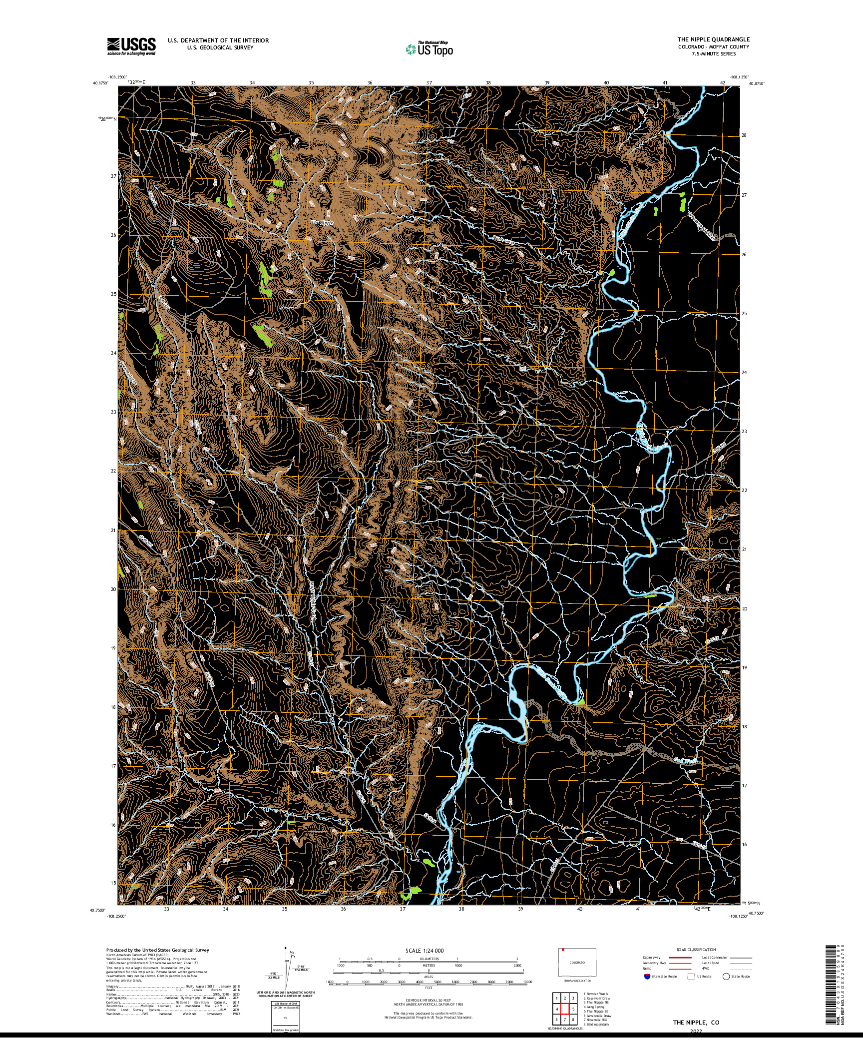 US TOPO 7.5-MINUTE MAP FOR THE NIPPLE, CO