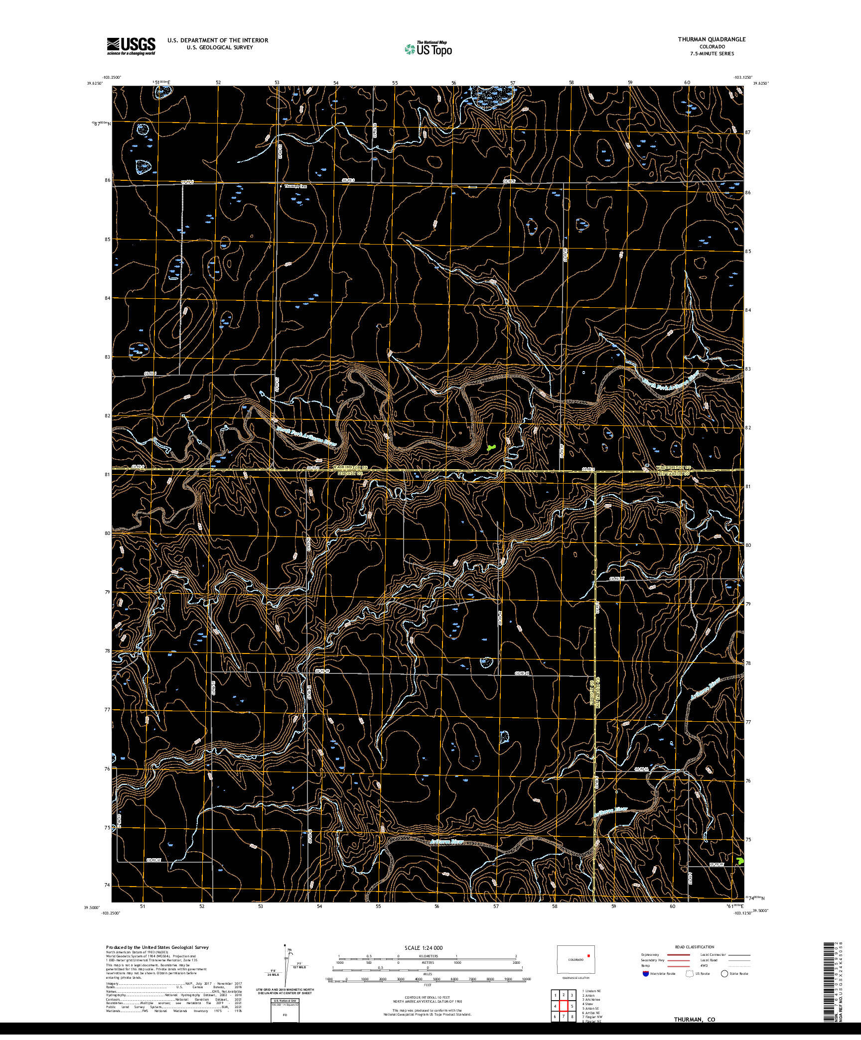US TOPO 7.5-MINUTE MAP FOR THURMAN, CO