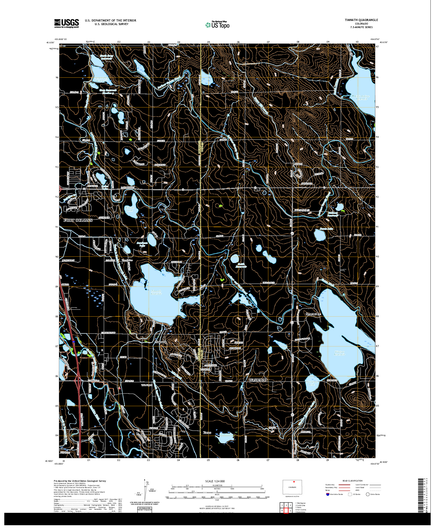 US TOPO 7.5-MINUTE MAP FOR TIMNATH, CO