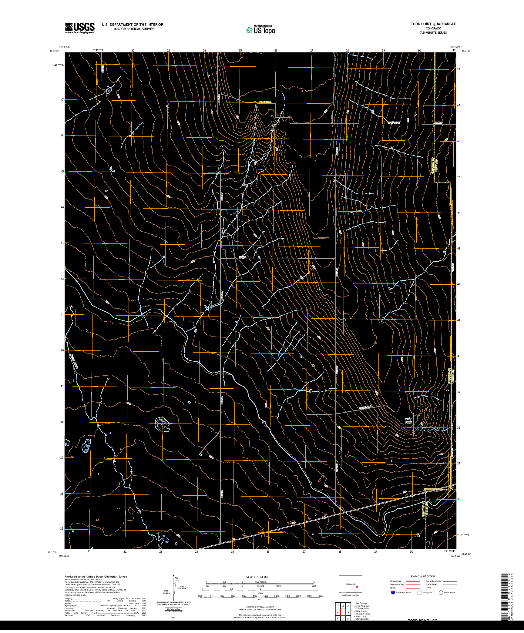 US TOPO 7.5-MINUTE MAP FOR TODD POINT, CO