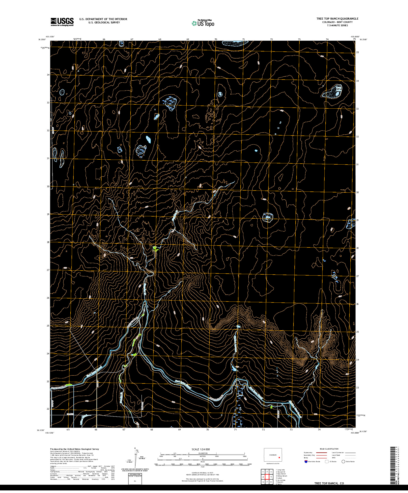 US TOPO 7.5-MINUTE MAP FOR TREE TOP RANCH, CO