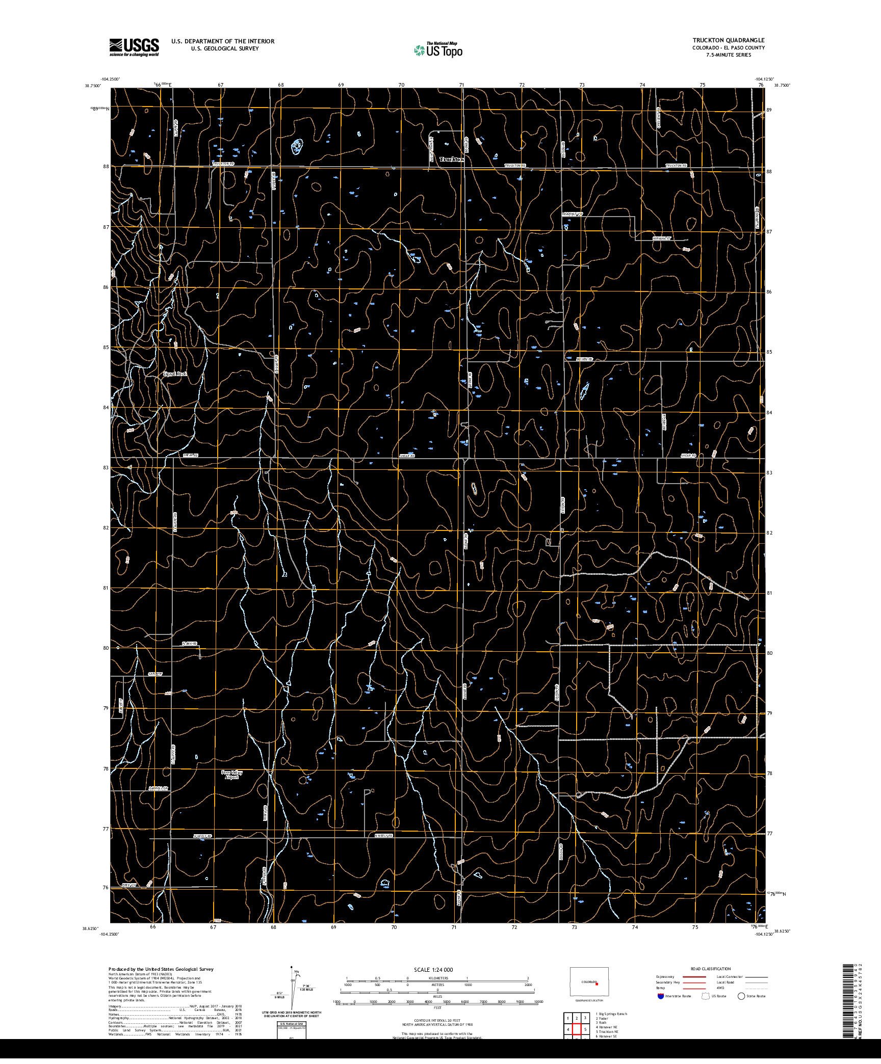 US TOPO 7.5-MINUTE MAP FOR TRUCKTON, CO