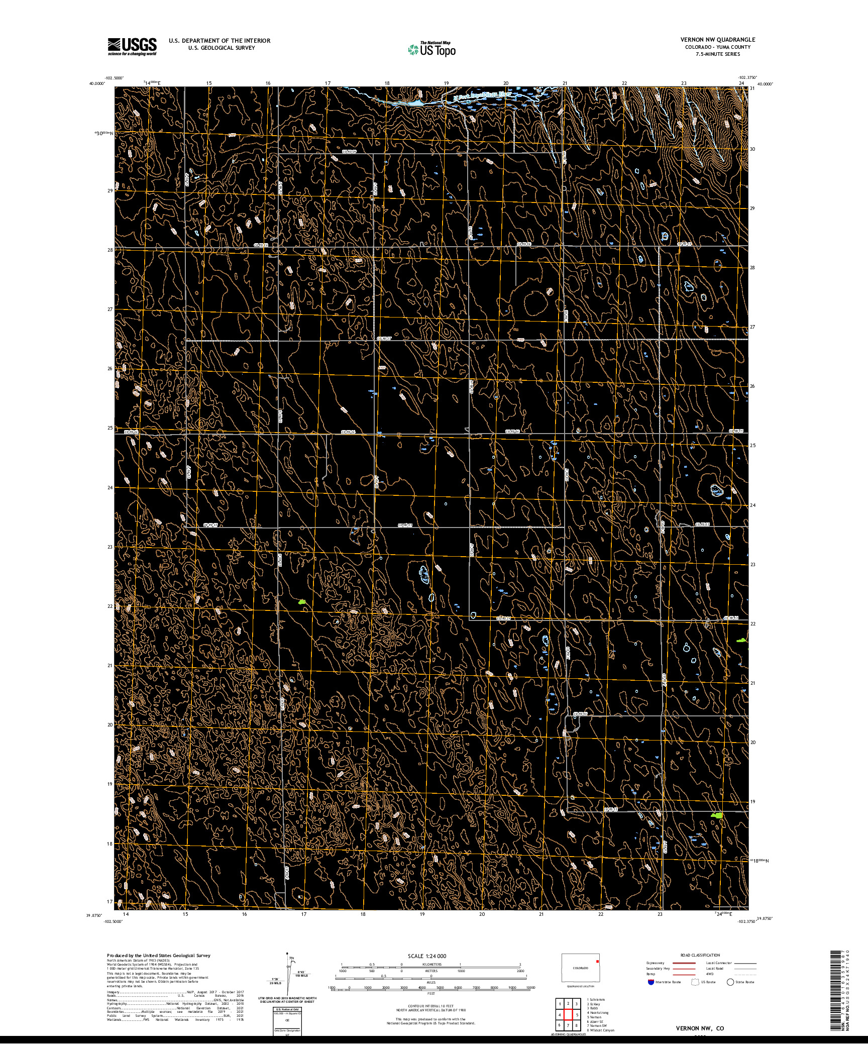 US TOPO 7.5-MINUTE MAP FOR VERNON NW, CO