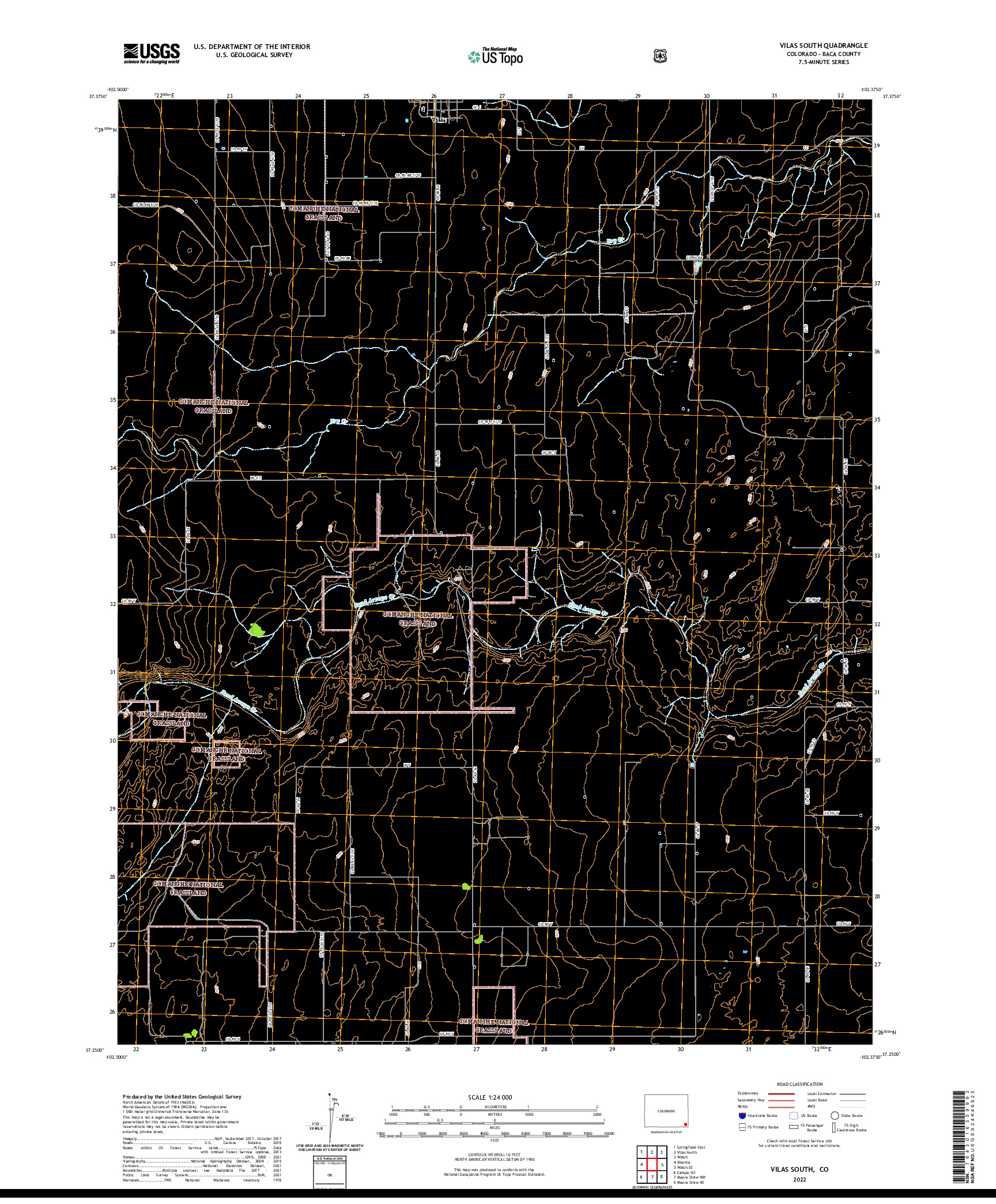 US TOPO 7.5-MINUTE MAP FOR VILAS SOUTH, CO