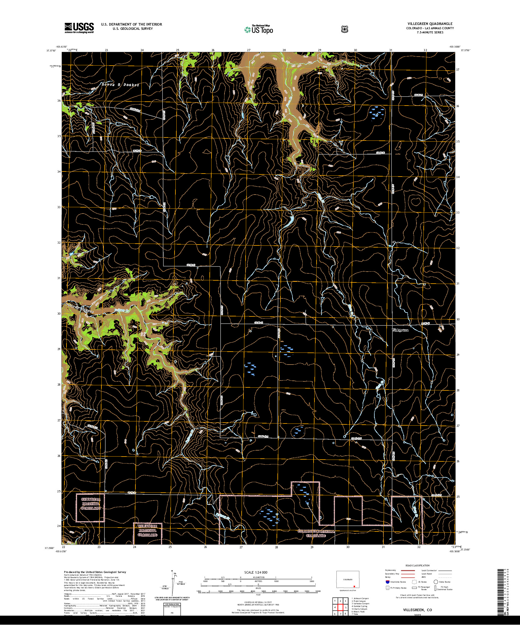 US TOPO 7.5-MINUTE MAP FOR VILLEGREEN, CO