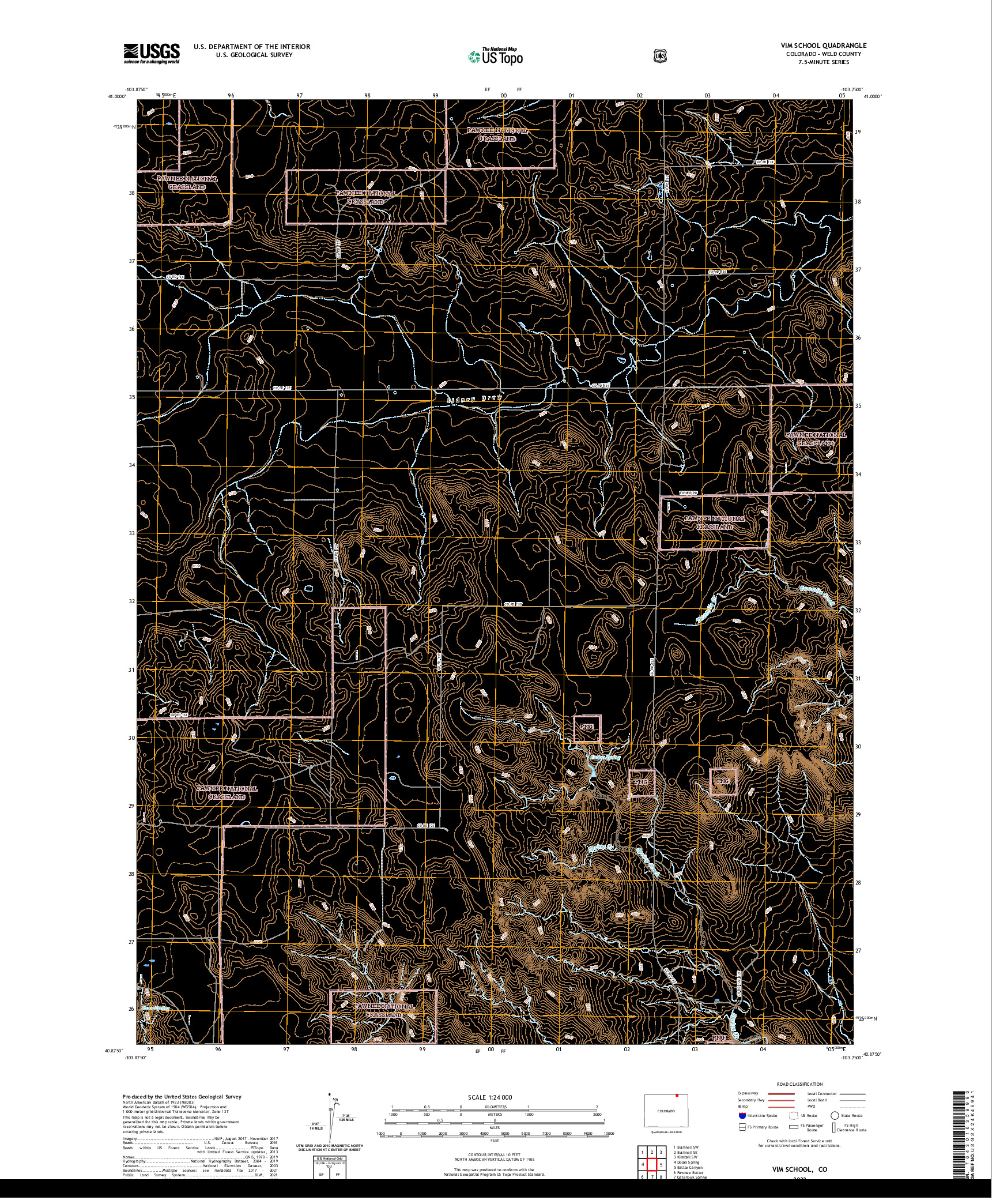 US TOPO 7.5-MINUTE MAP FOR VIM SCHOOL, CO