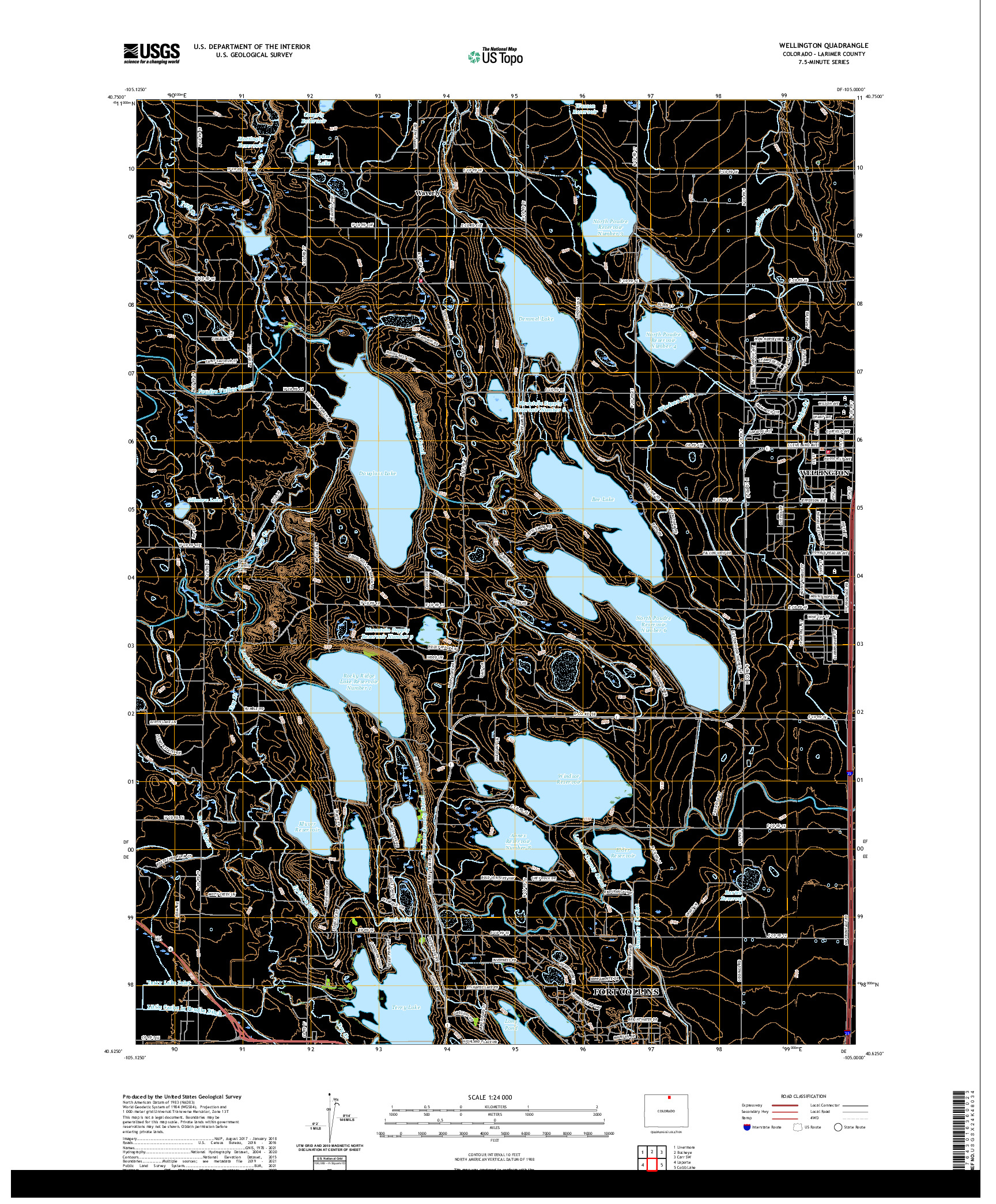 US TOPO 7.5-MINUTE MAP FOR WELLINGTON, CO