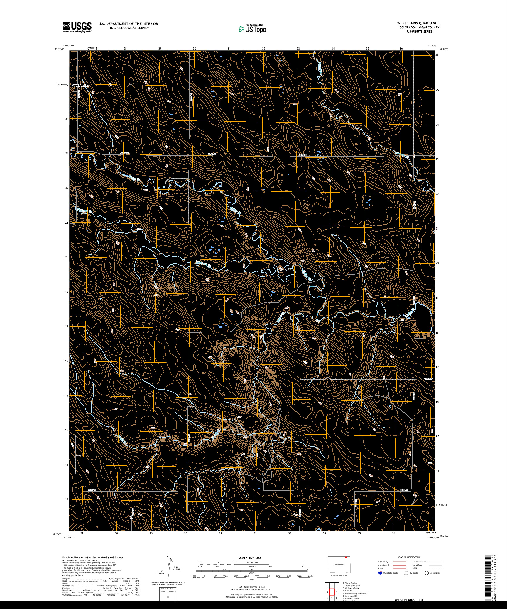 US TOPO 7.5-MINUTE MAP FOR WESTPLAINS, CO