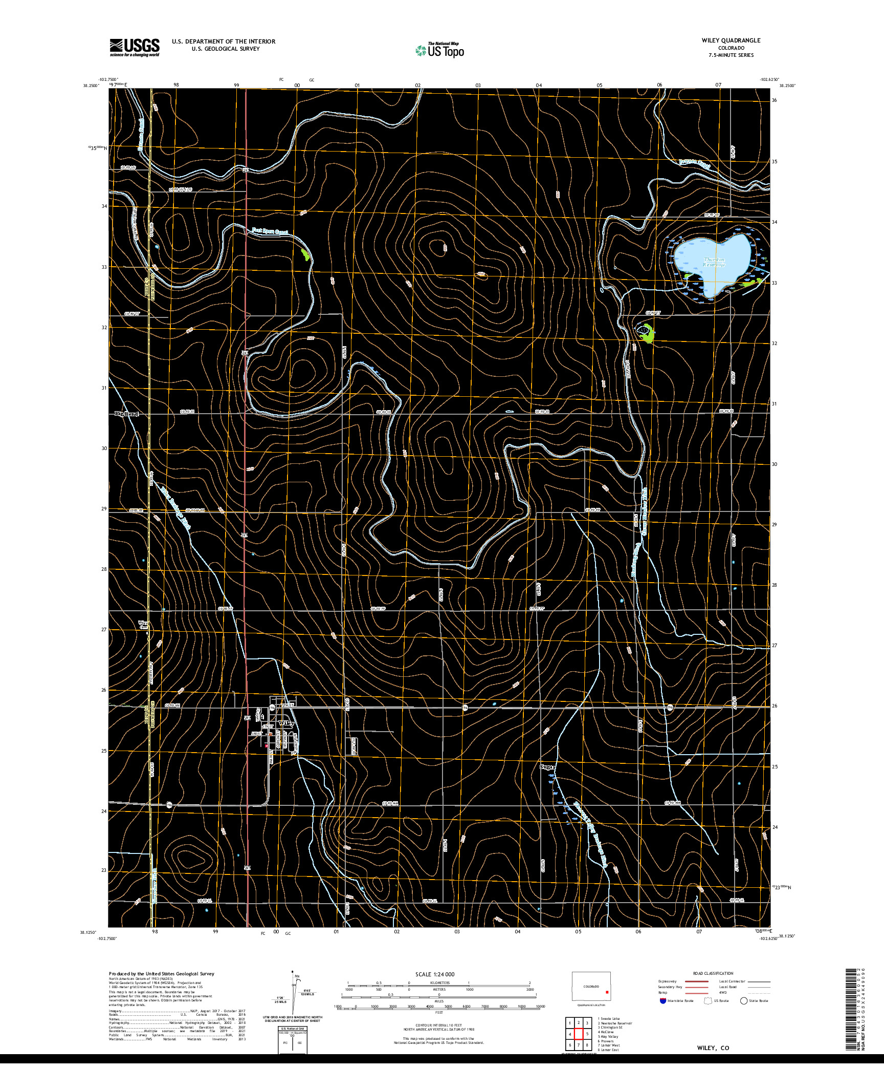 US TOPO 7.5-MINUTE MAP FOR WILEY, CO