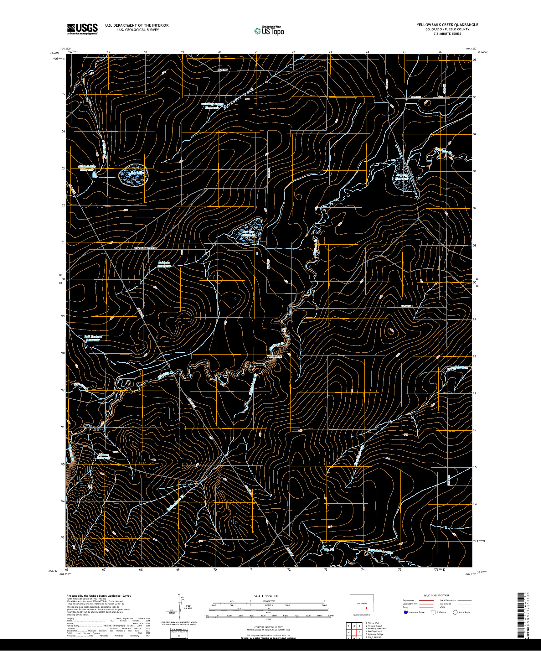 US TOPO 7.5-MINUTE MAP FOR YELLOWBANK CREEK, CO