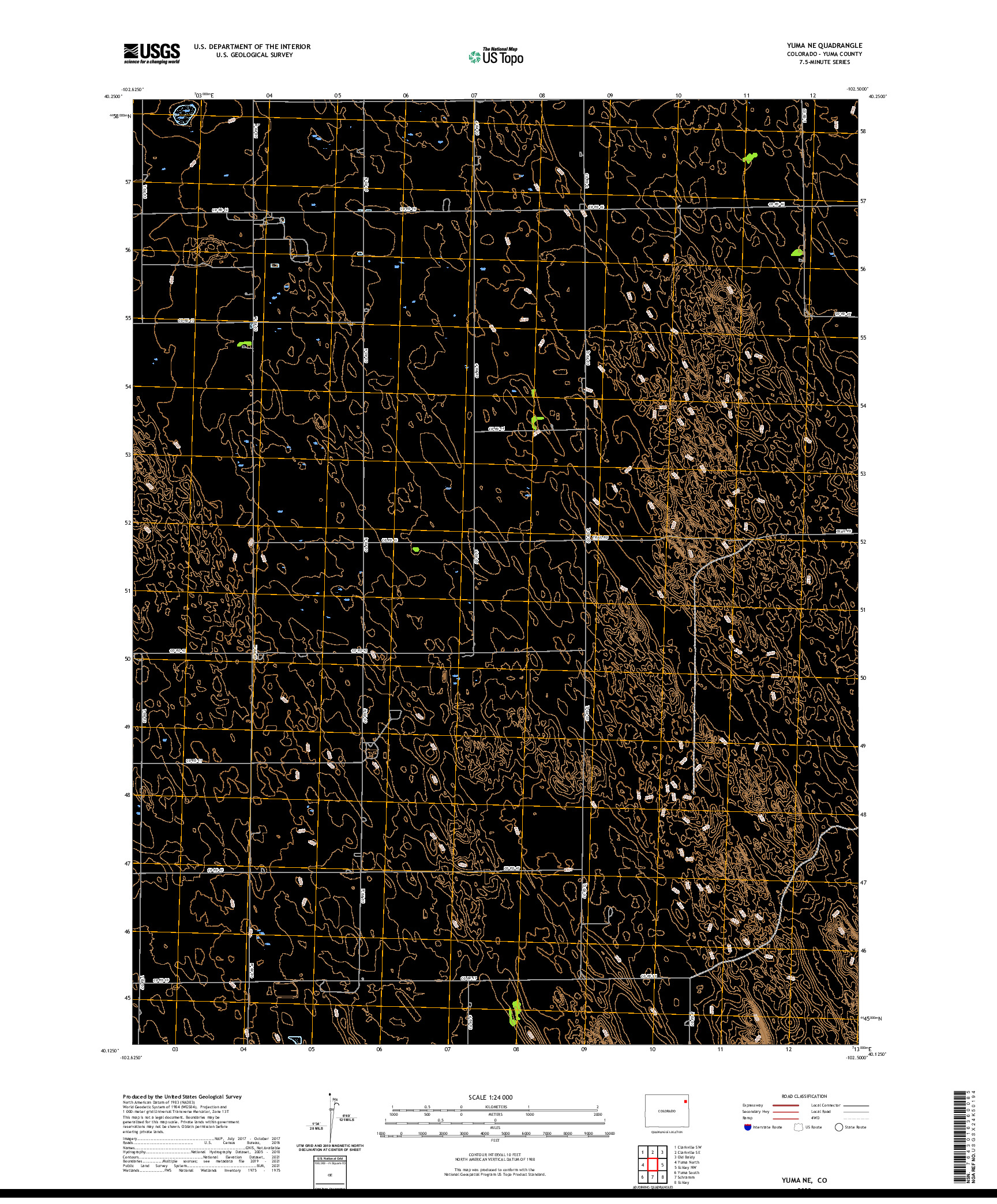 US TOPO 7.5-MINUTE MAP FOR YUMA NE, CO